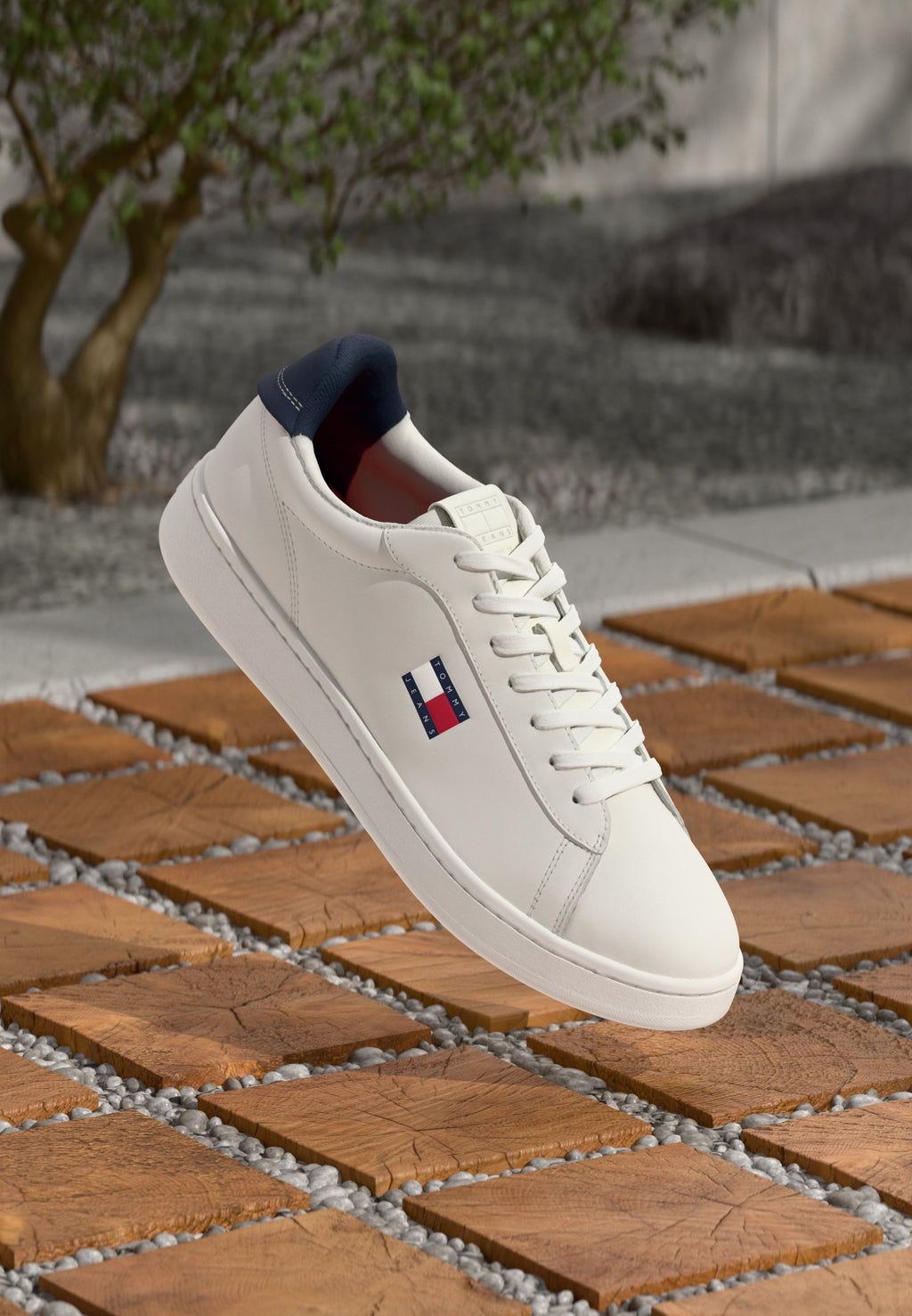 ARCHIVE COURT LEATHER EMBOSSED TRAINERS - Trainers - red/white/blue