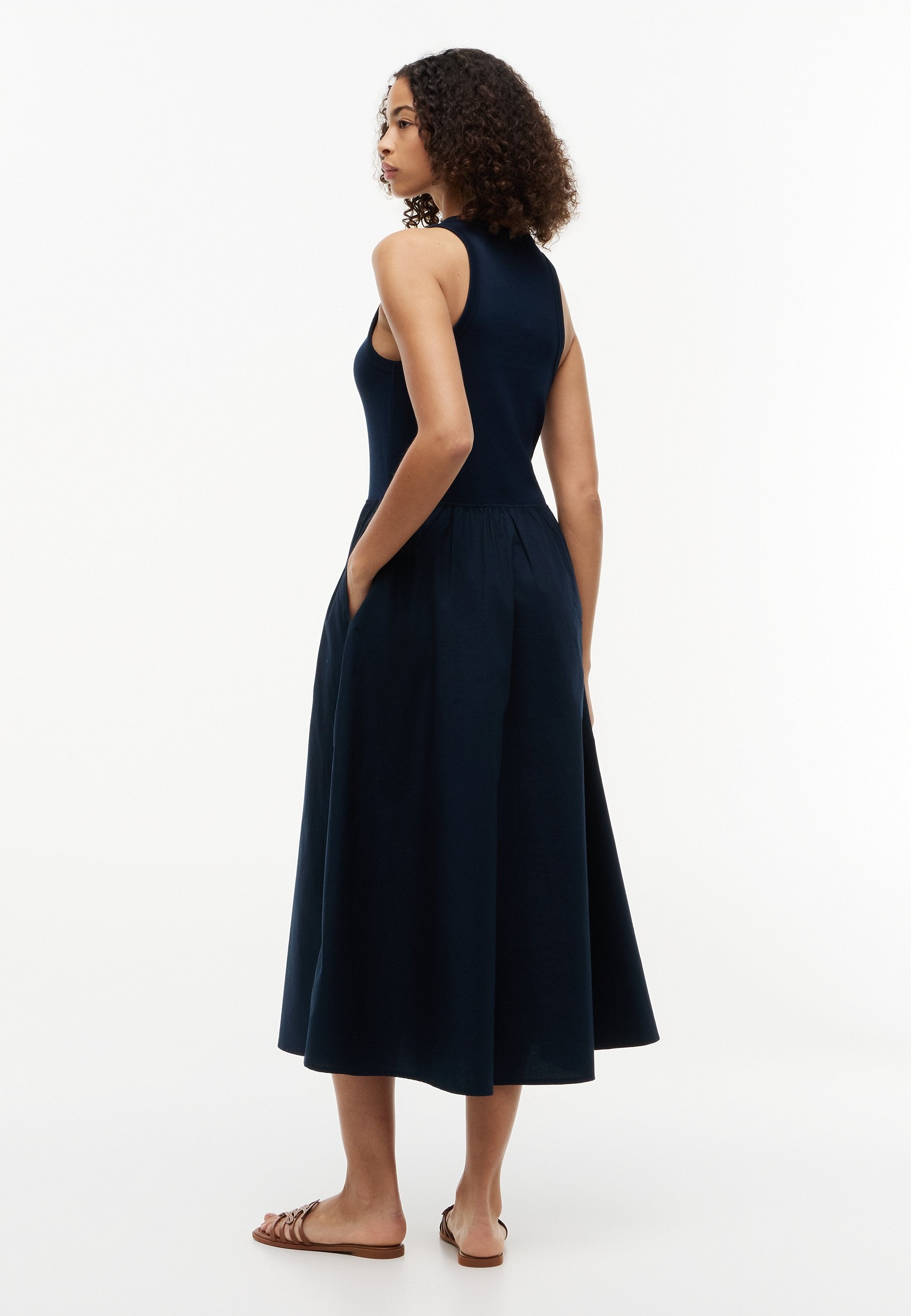BUTTON DRESS - Day dress - dark night navy