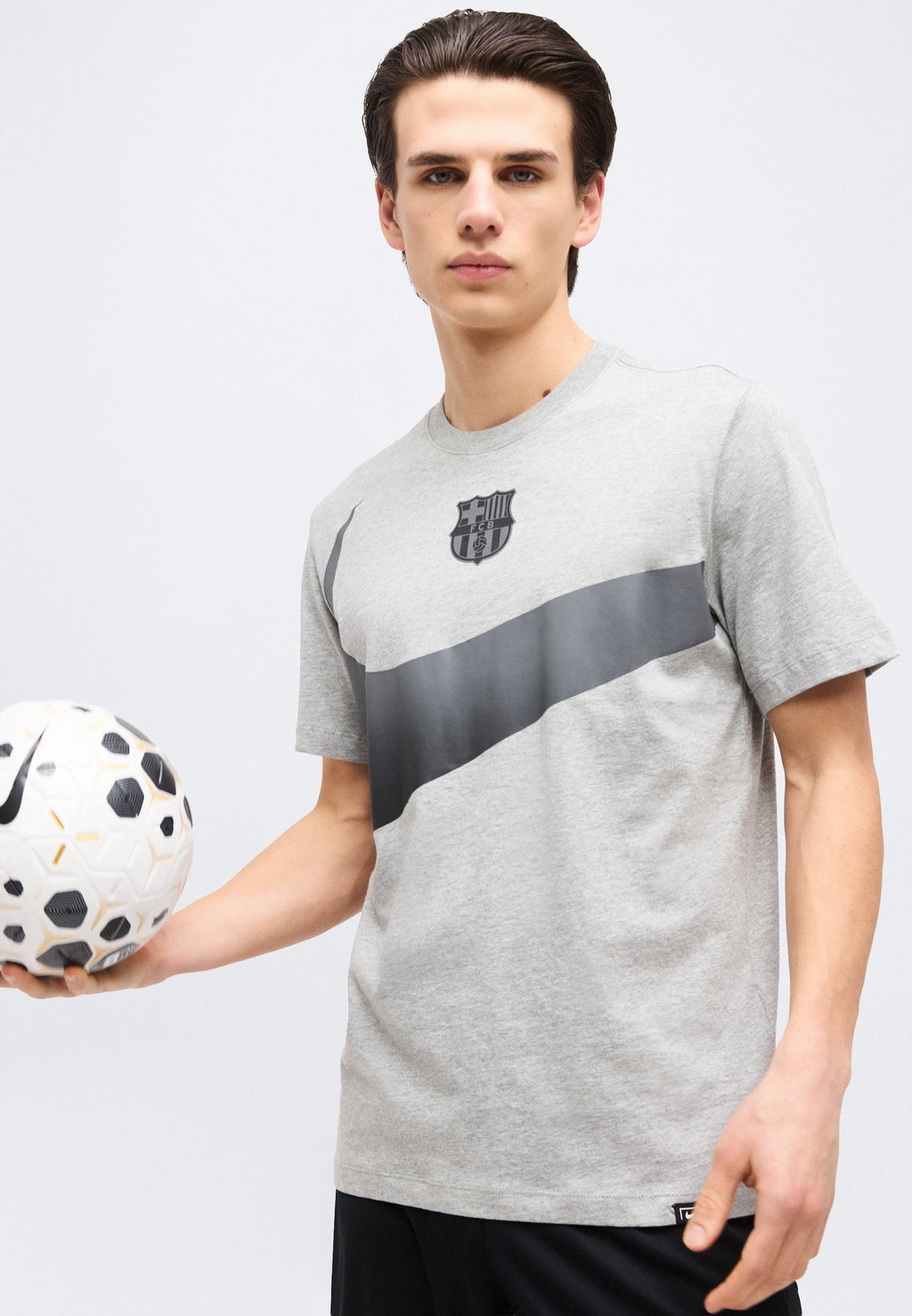 FC BARCELONA TEE - Club wear - dark grey heather