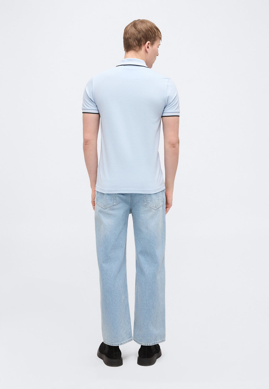 PAUL - Polo shirt - open blue
