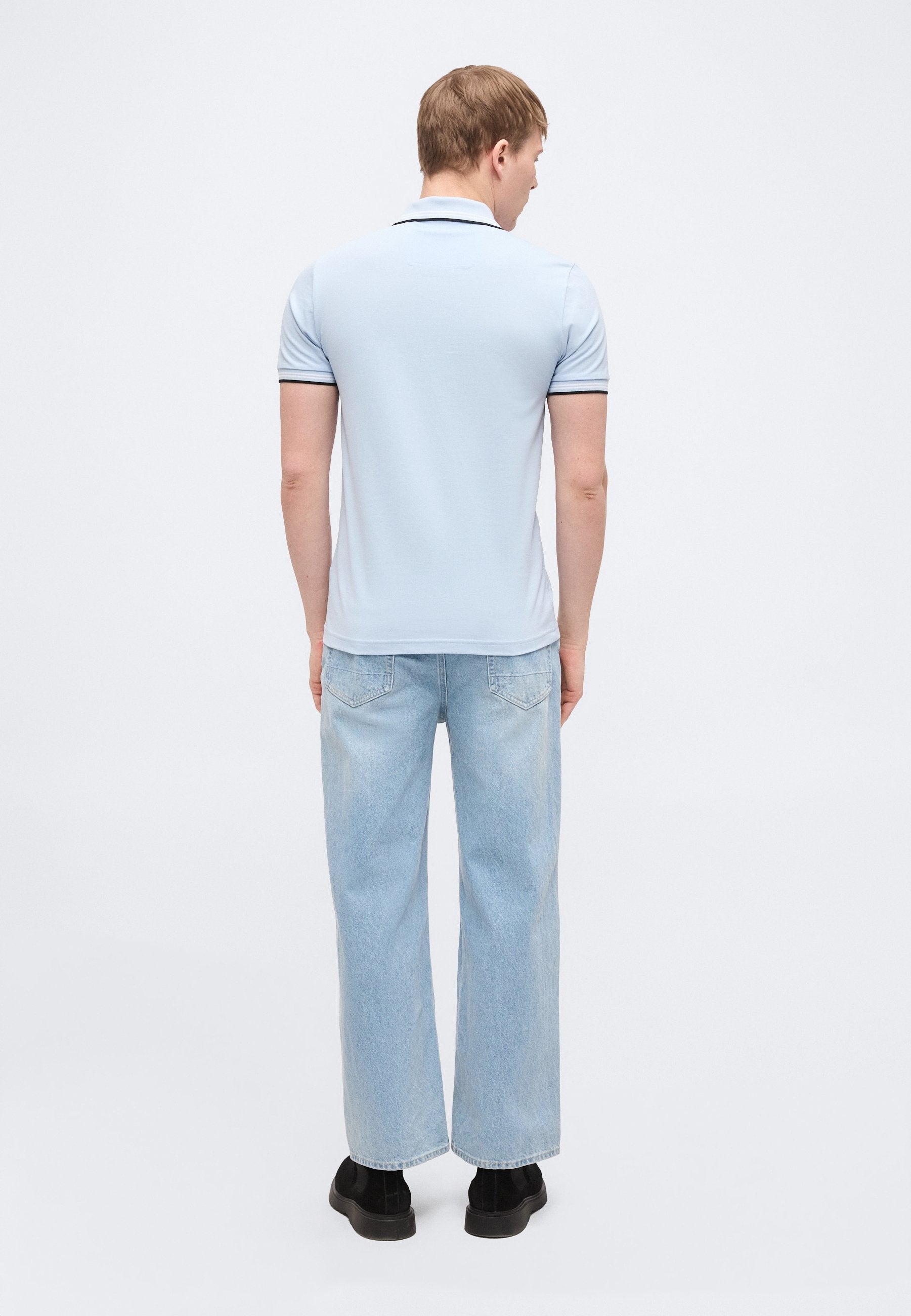 PAUL - Polo shirt - open blue