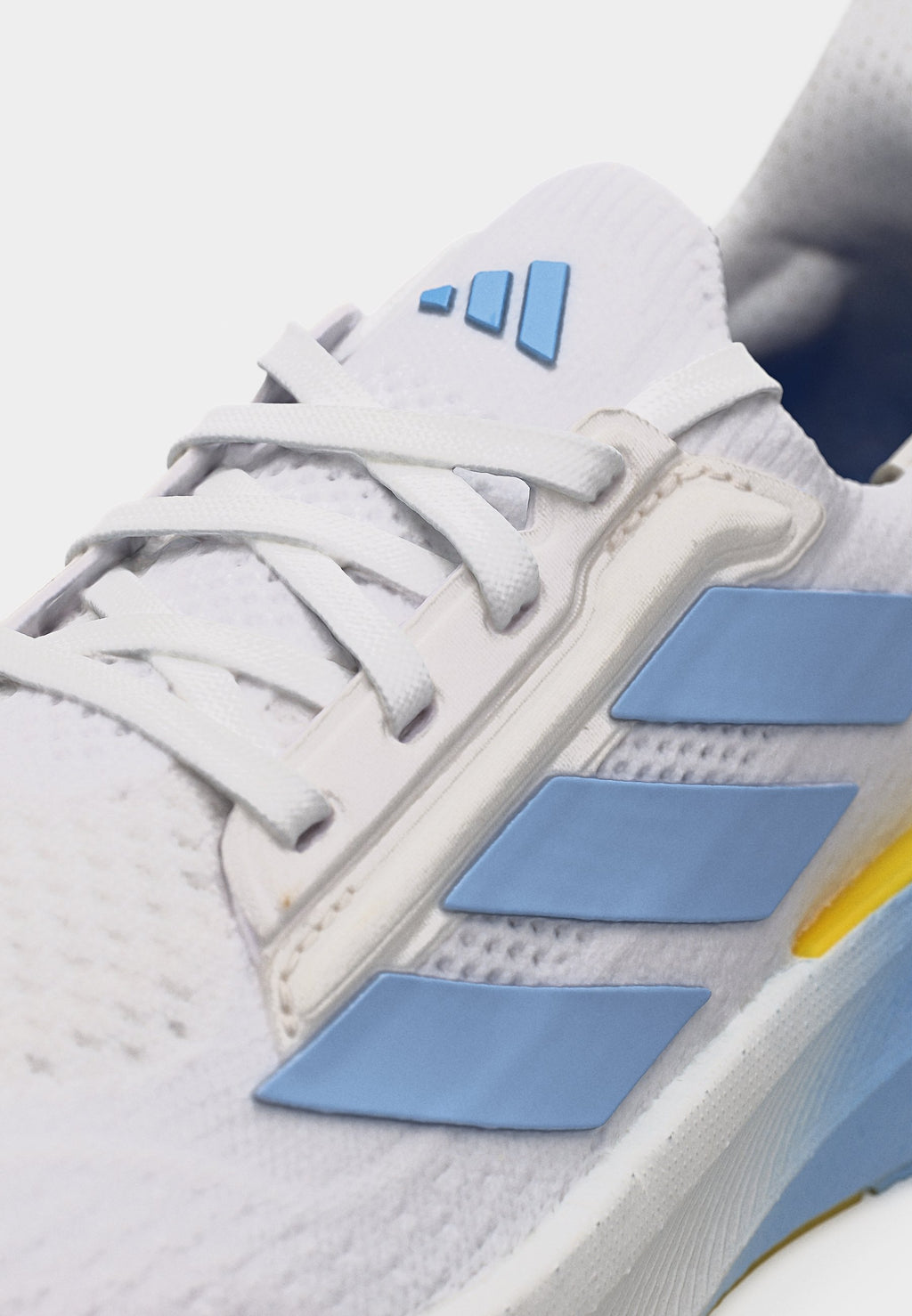 ULTRABOOST 5X - Road running shoes - footwear white/glow blue/yellow