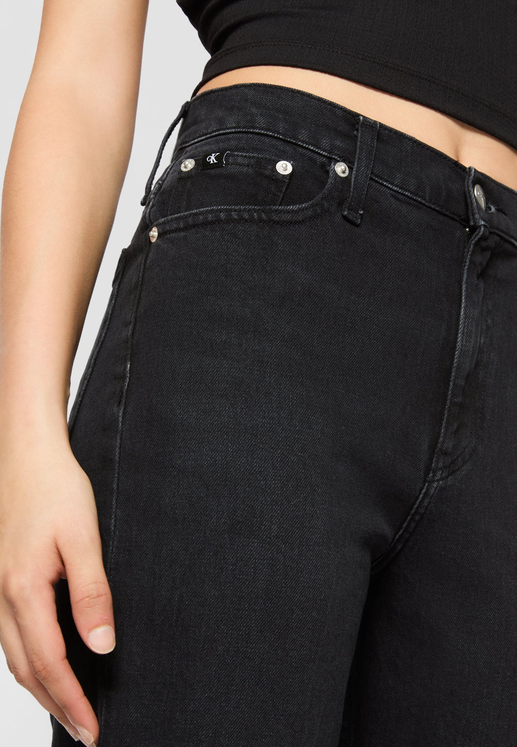 MOM - Jean Mom - denim noir