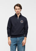 GRAPHIC HALF ZIP - Sweatshirt - evening blue