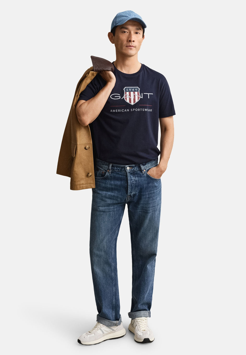REG ARCHIVE SHIELD SS T-SHIRT - Print T-shirt - evening blue