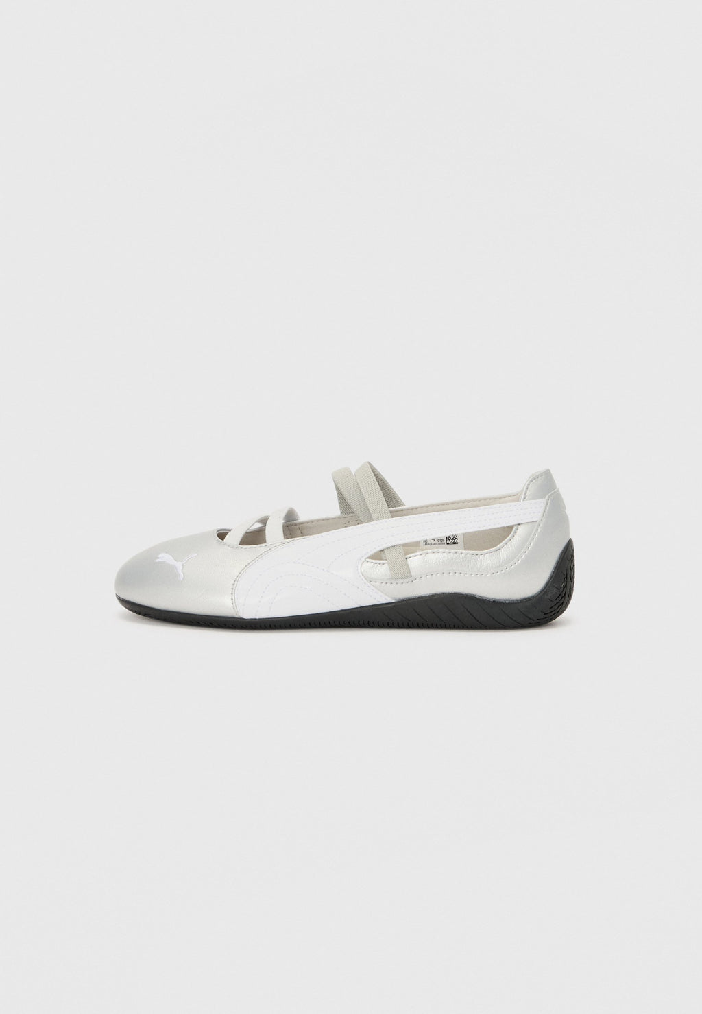 SPEEDCAT BALLET METALLIC WNS - Ankle strap ballet pumps - silver/white