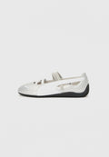 SPEEDCAT BALLET METALLIC WNS - Ankle strap ballet pumps - silver/white