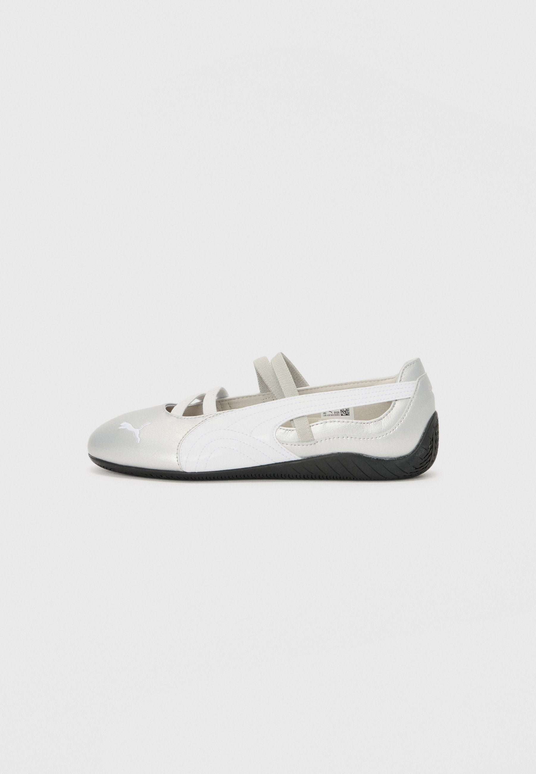SPEEDCAT BALLET METALLIC WNS - Ankle strap ballet pumps - silver/white