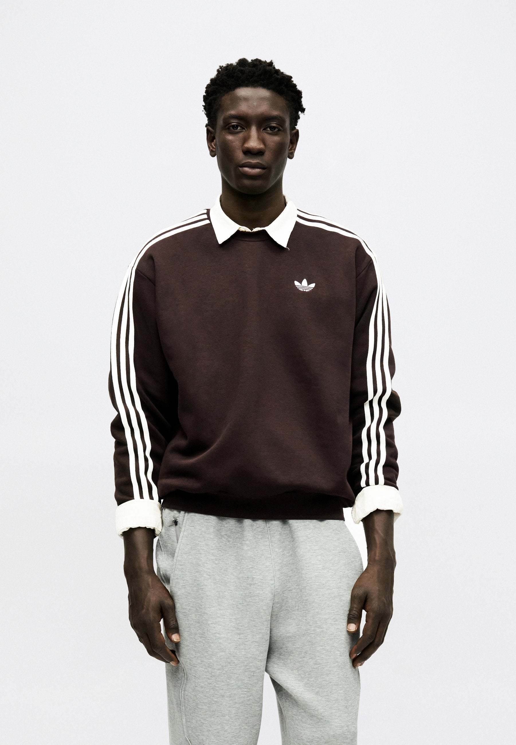 CREW - Sweatshirt - aurora coffee/off white