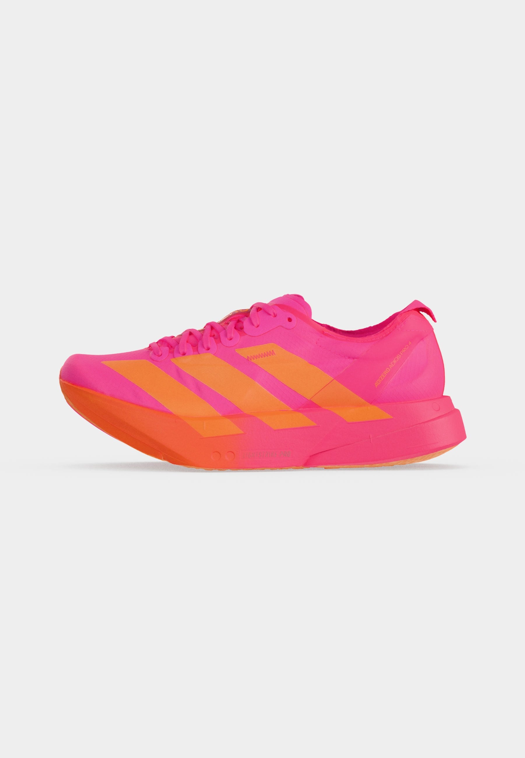 ADIZERO ADIOS PRO 4 - Chaussures de running sur route - rose vif/orange vif/fer métallisé