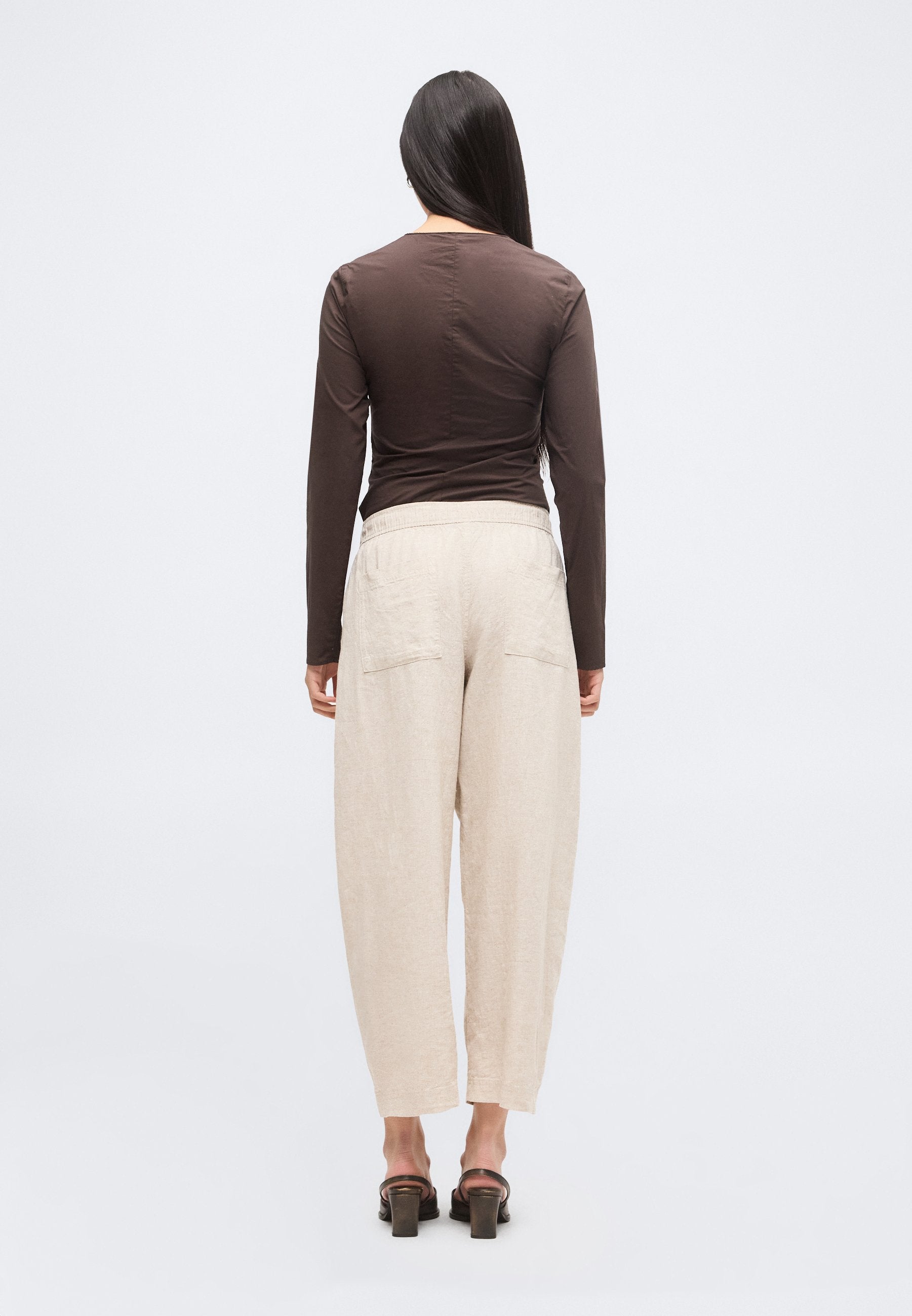 BARREL - Trousers - beige