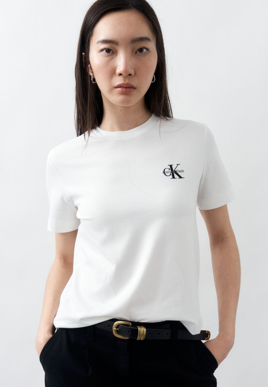 MONOGRAM TEE - Basic T-shirt - bright white