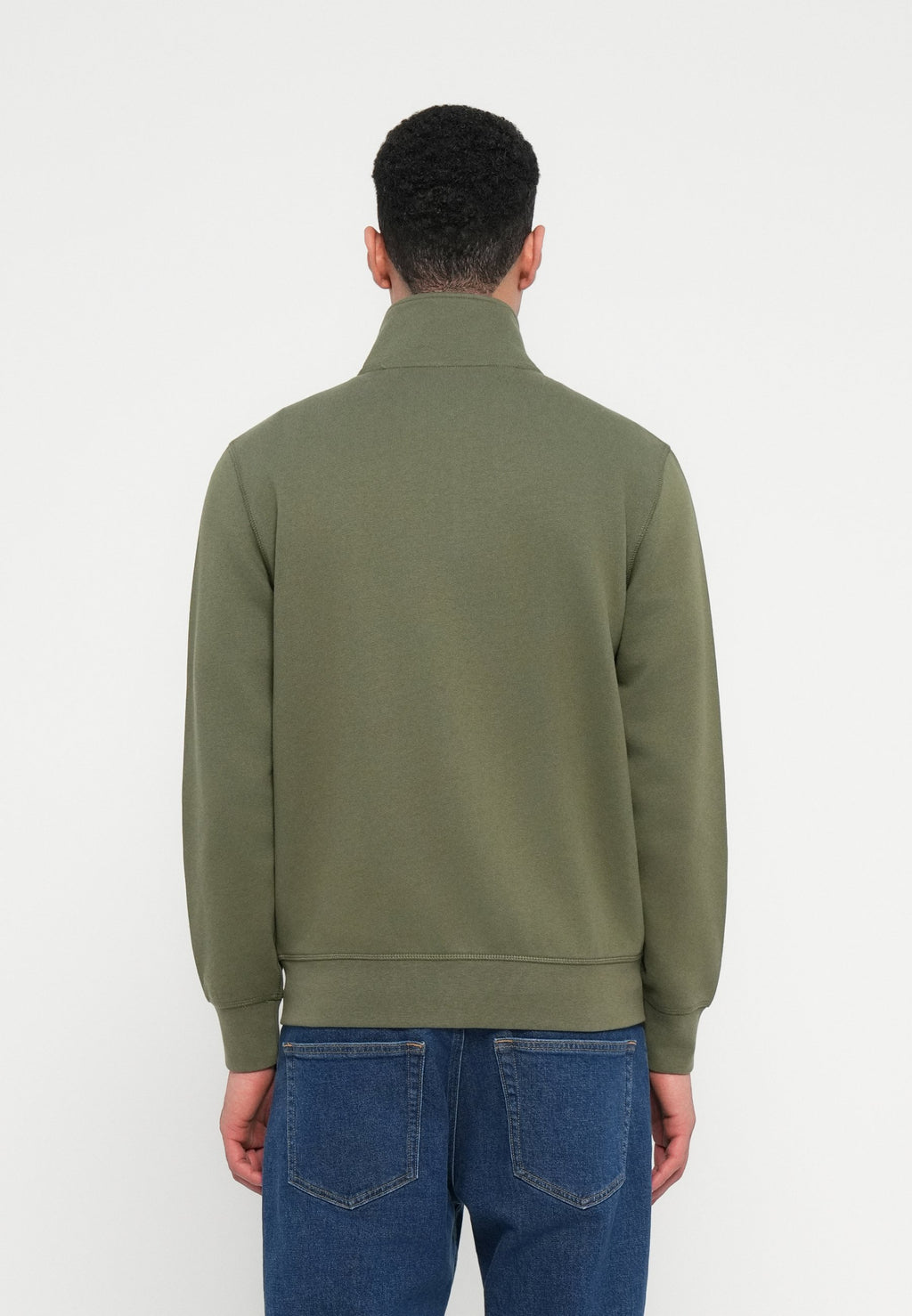 PULL MOLLETON COL MONTANT ZIPPÉ - Sweat-shirt zippé - vert camouflage