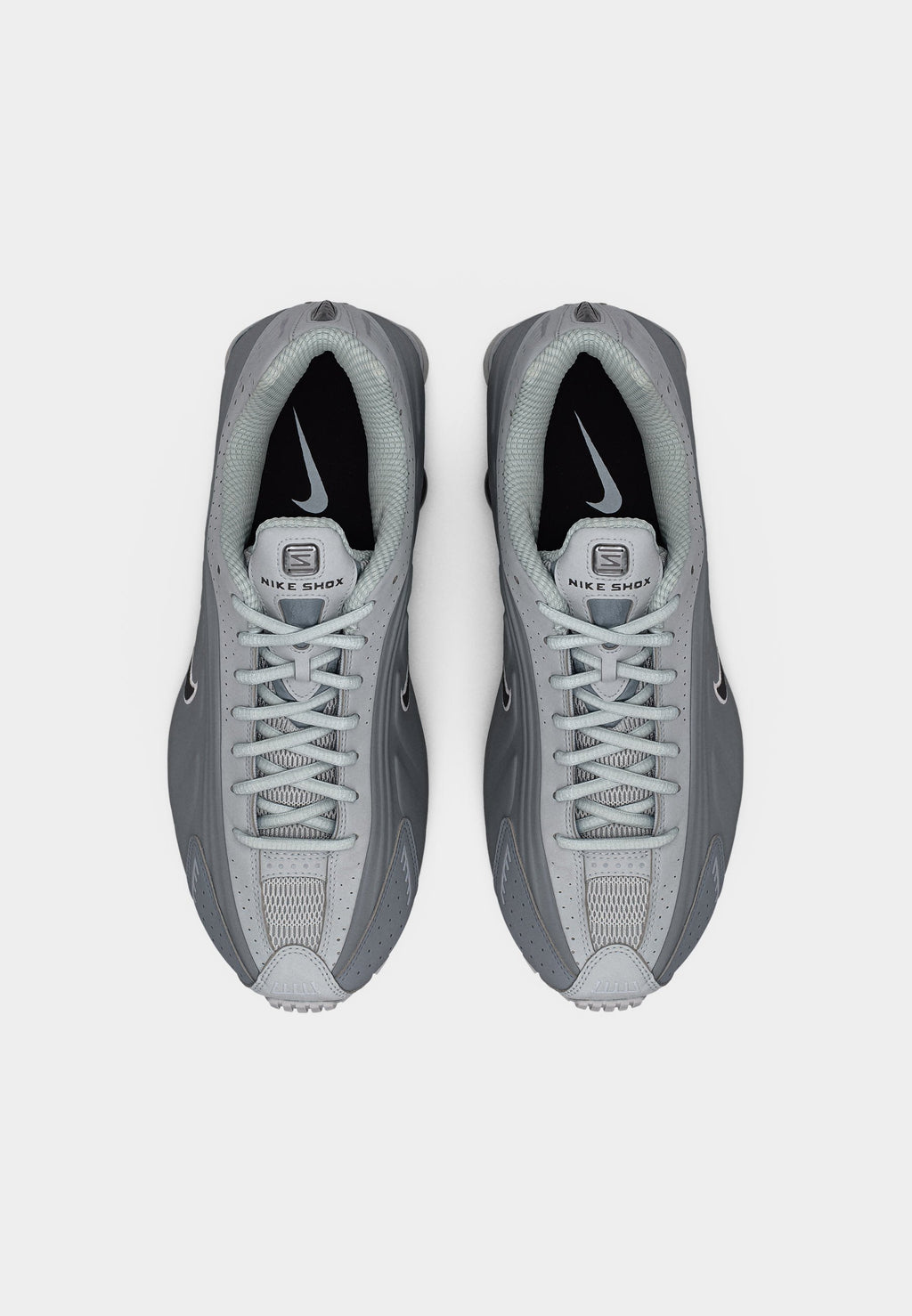 SHOX R4 UNISEXE - Baskets basses - light smoke grey/black/smoke grey/white