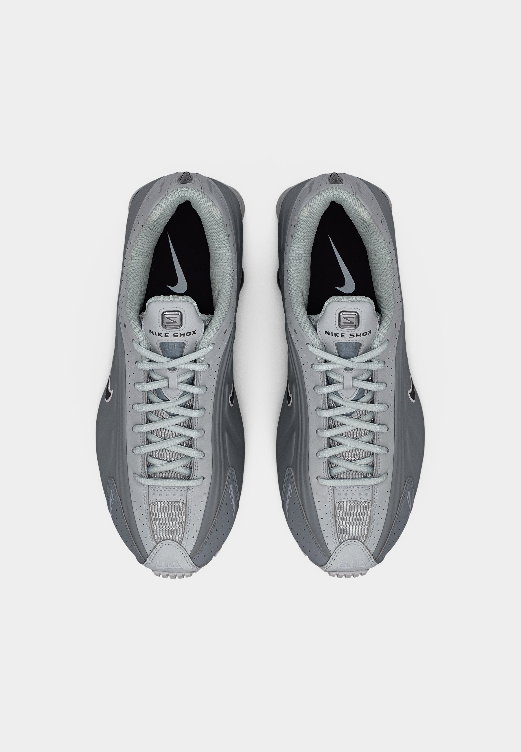 SHOX R4 UNISEXE - Baskets basses - light smoke grey/black/smoke grey/white