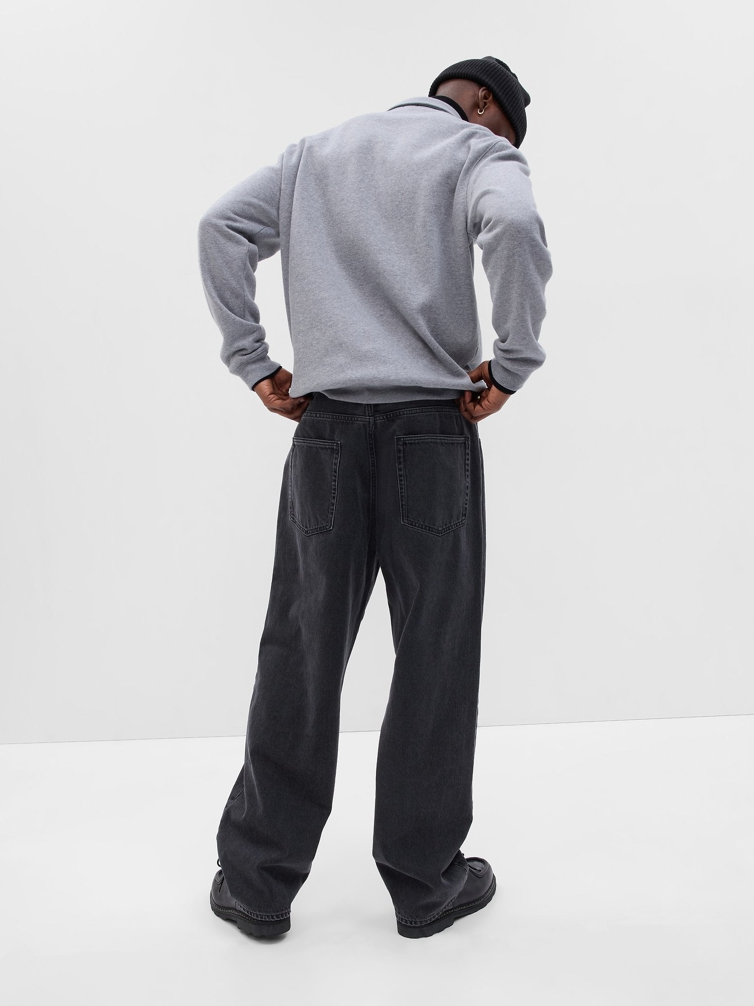 BAGGY FIT RIGID UNISEX - Baggy Jeans - washed black