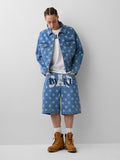 GAP AWAKE NY OVERSIZED DOTTED ICON DENIM JACKET - Denim jacket - two tone