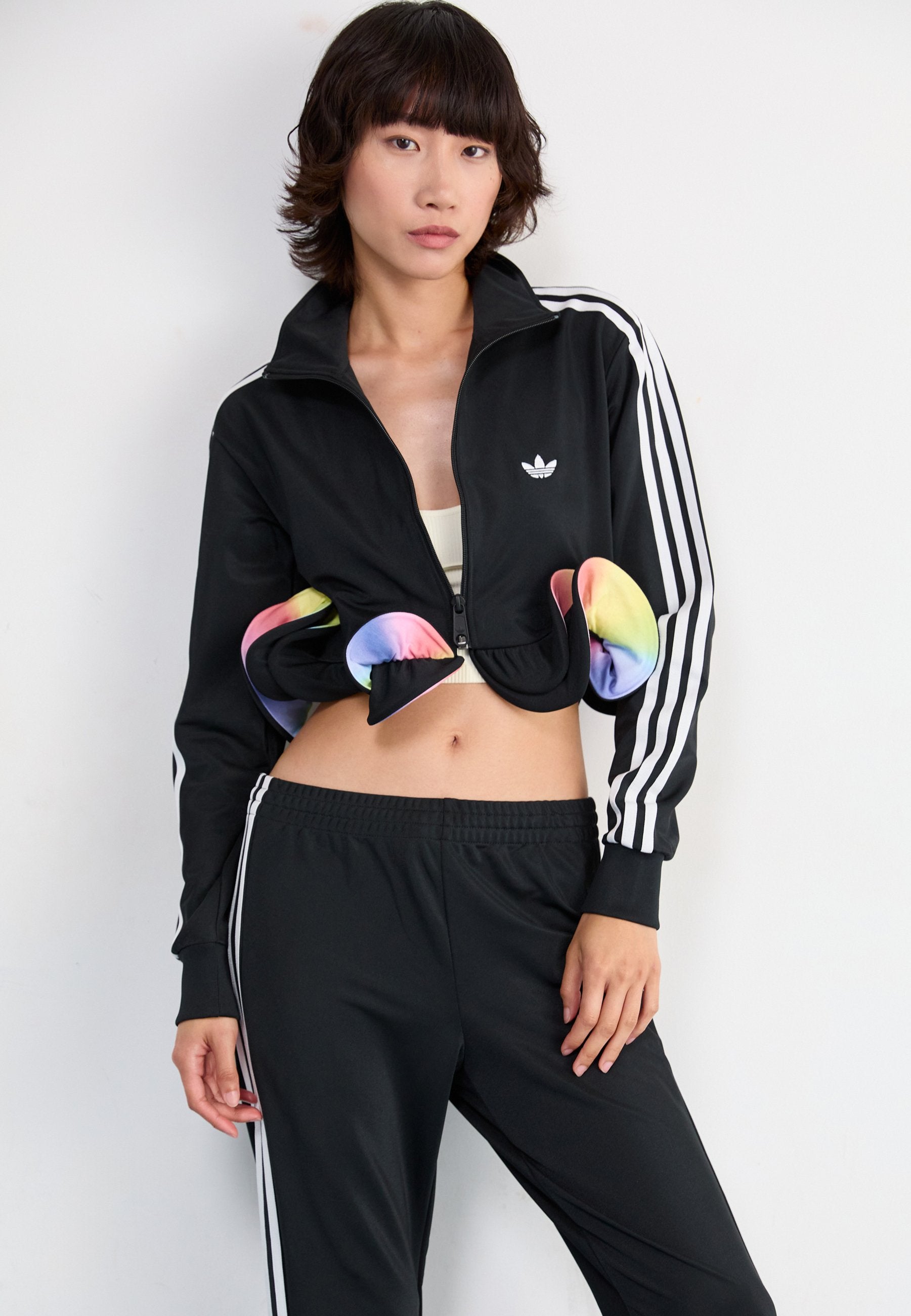 X JEREMY SCOTT PRIDE RUFFLE - Training jacket - black