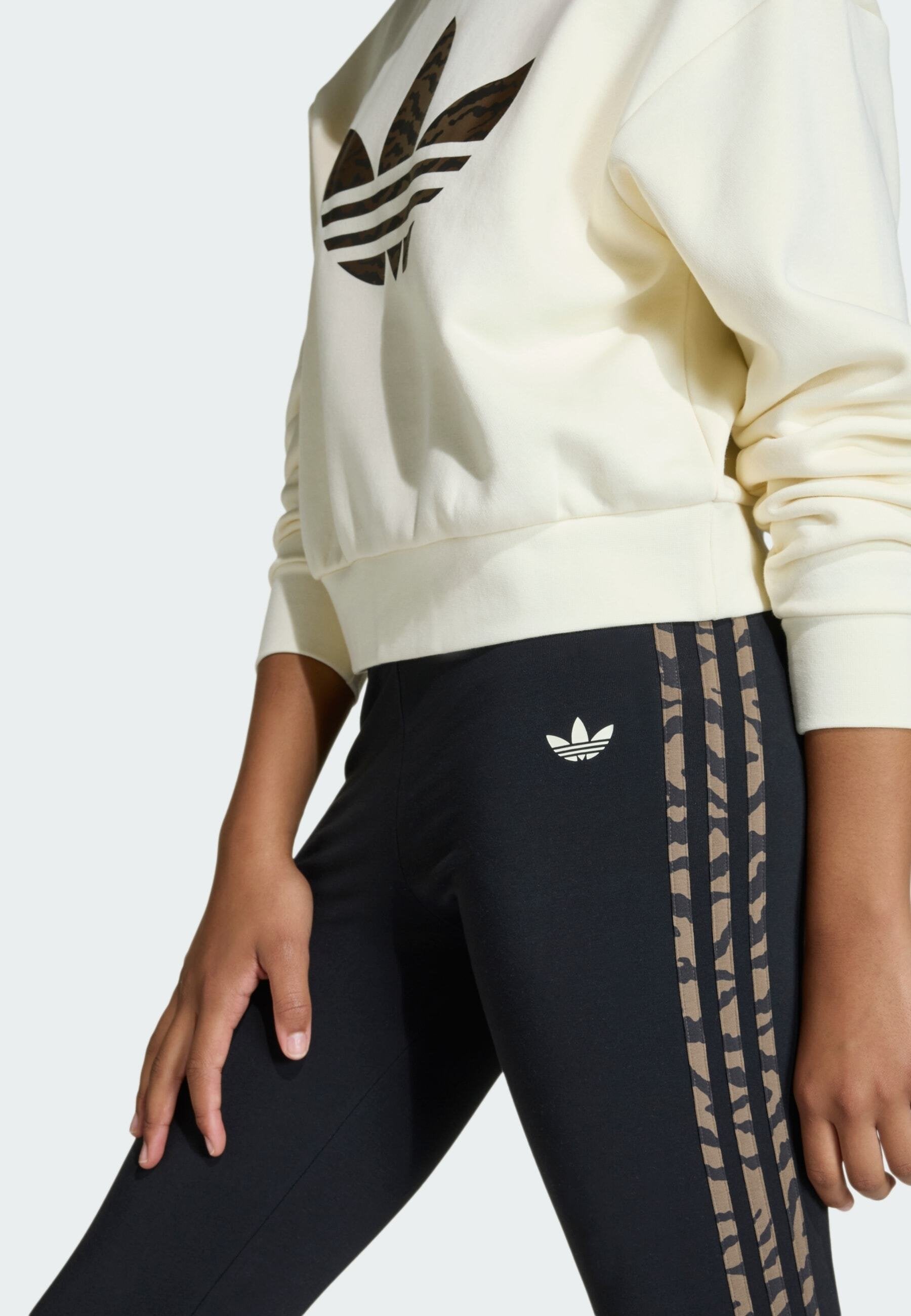 3 STRIPES  - Leggings - Trousers - black night brown