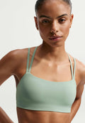 Brassière de sport à fines brides Nike Zenvy - Maintien léger - Steam/Blanc
