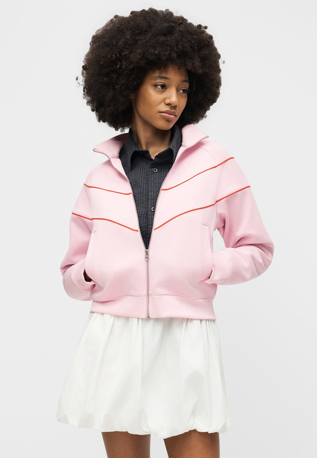 Veste d'entraînement - mousse rose/carmin/voile