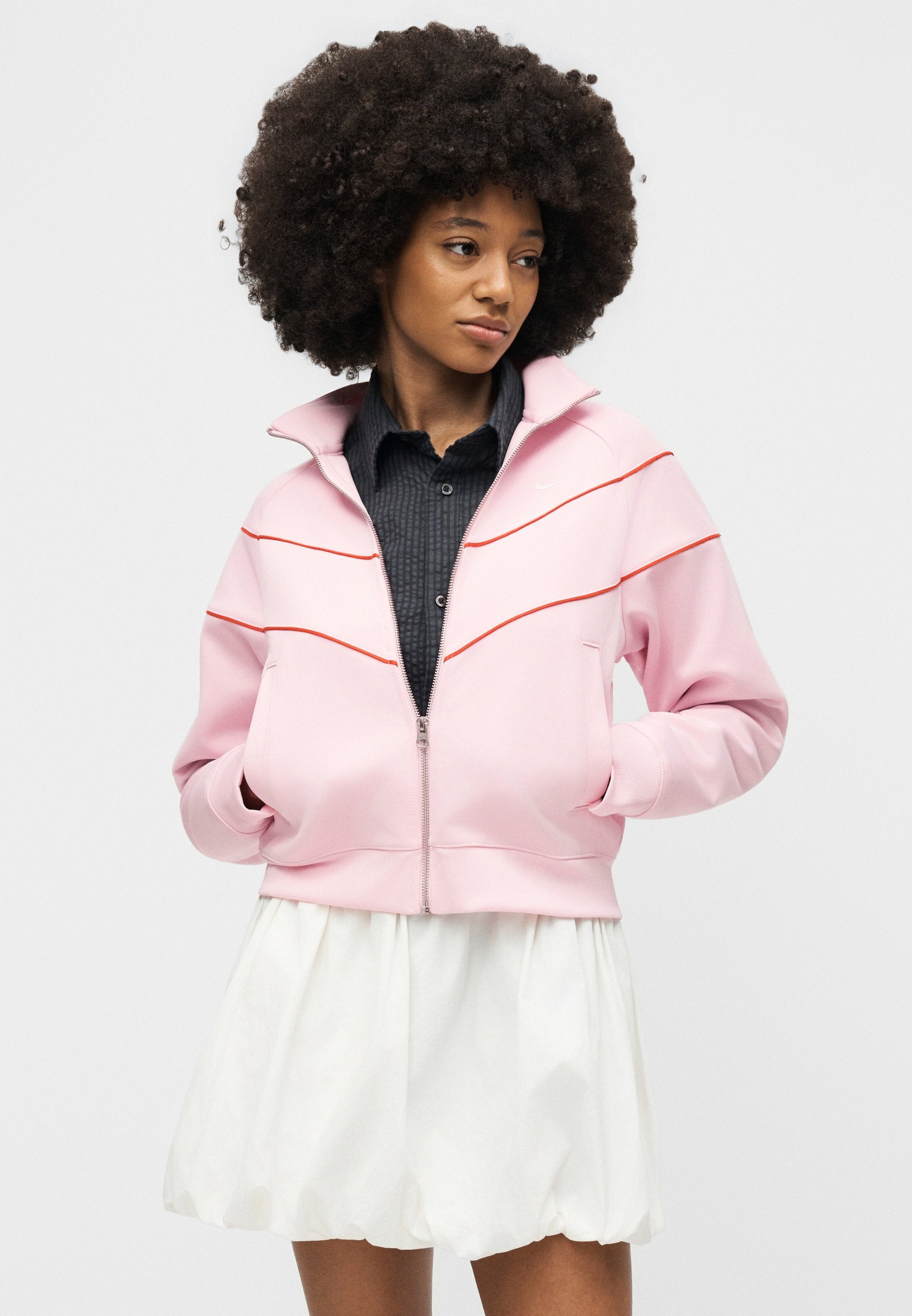 Veste d'entraînement - mousse rose/carmin/voile