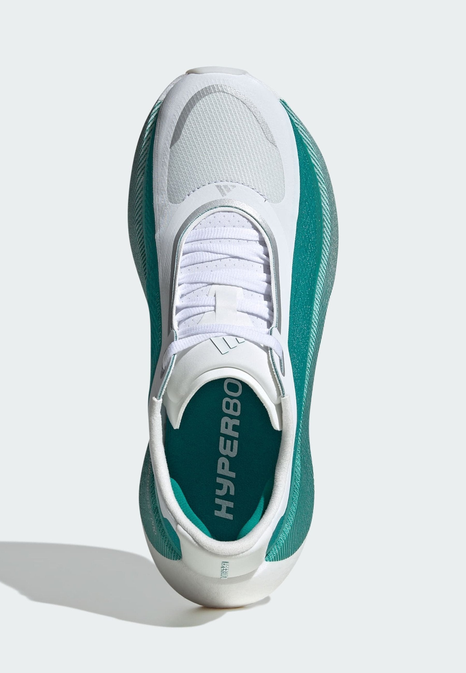 HYPERBOOST EDGE - Road running shoes - cloud white   equipment green    metalic