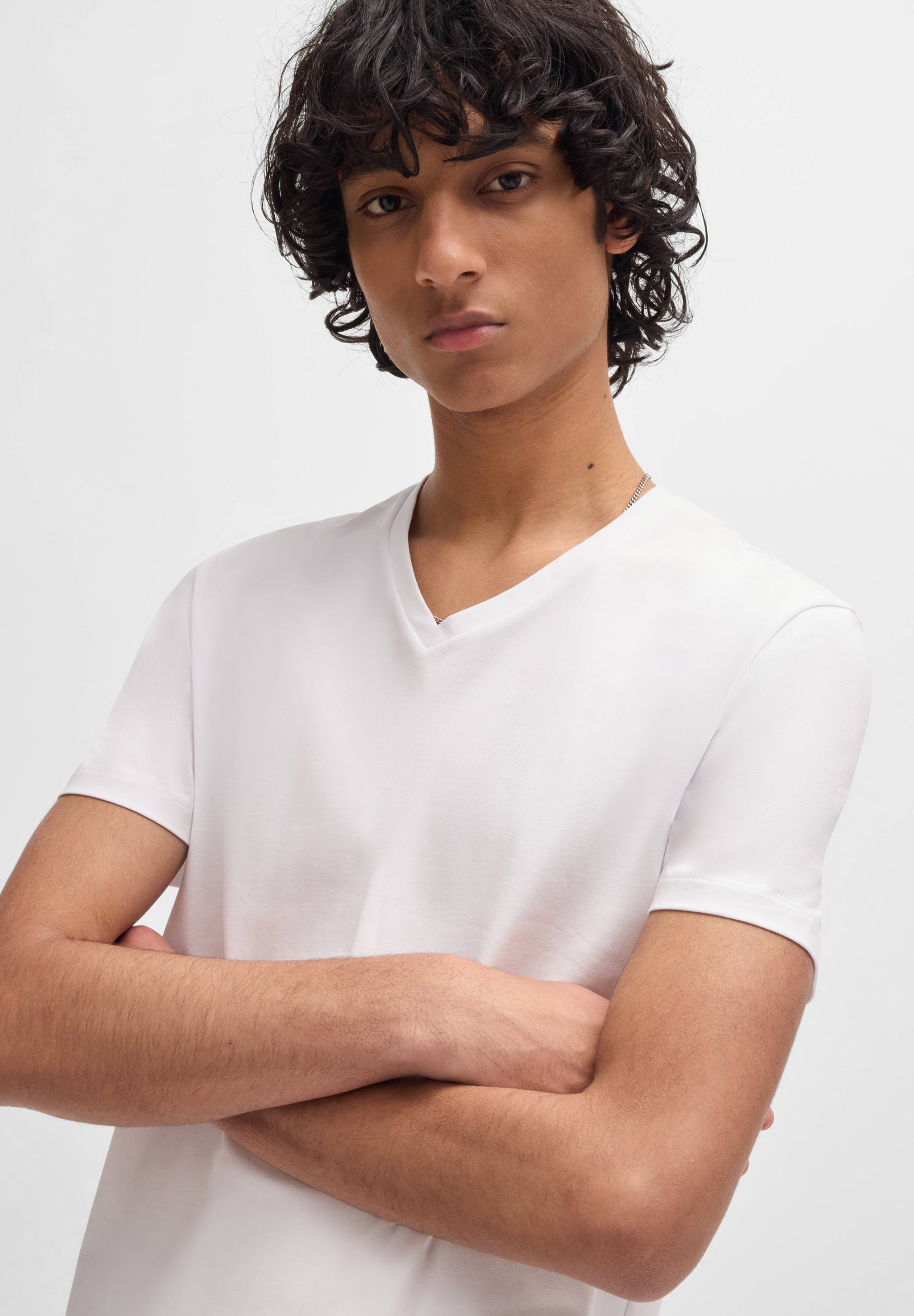 V NECK 2 PACK - Basic T-shirt - white