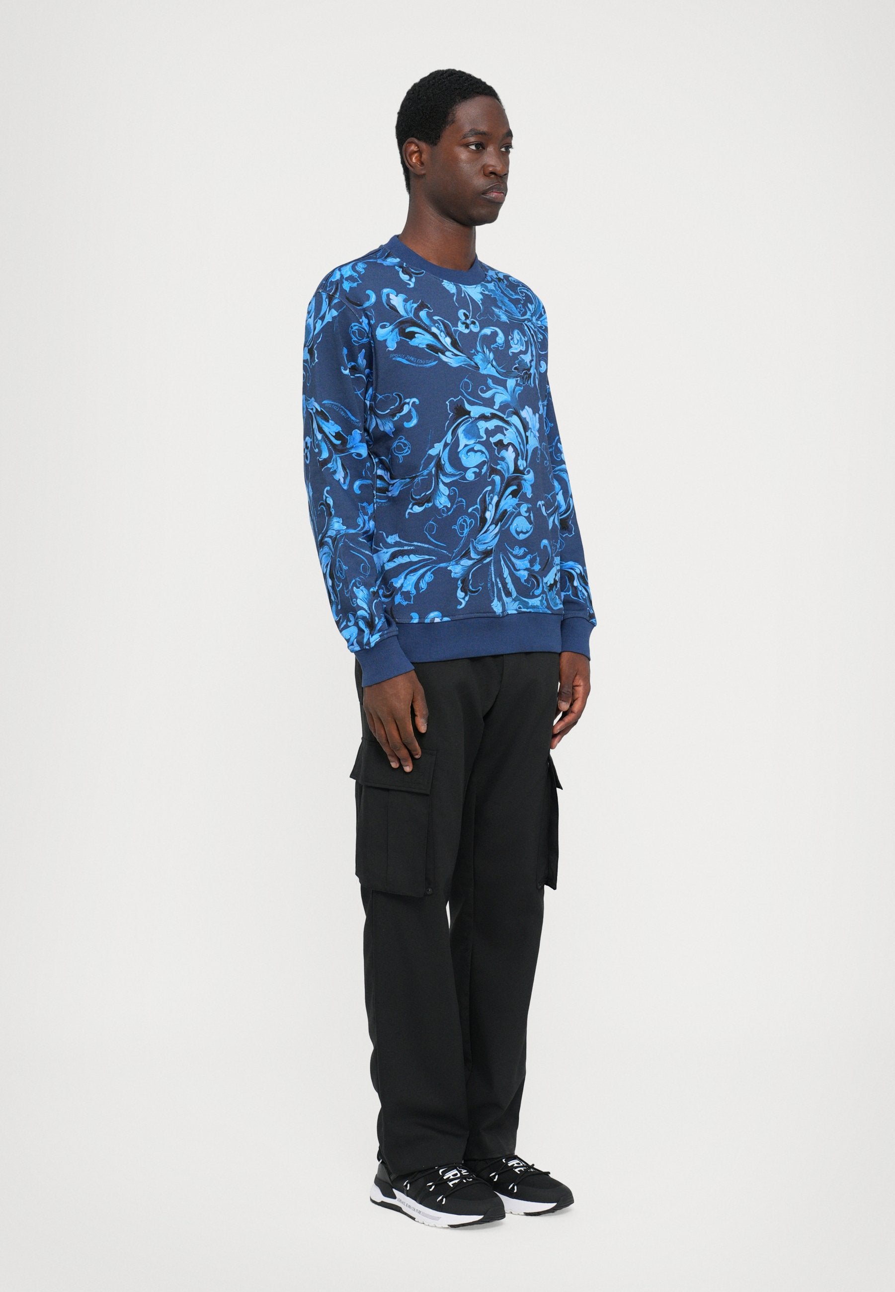 PRINT - Sweatshirt - navy
