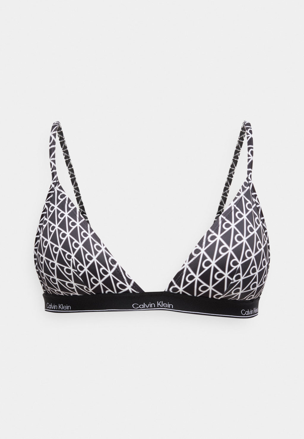 TRIANGLE ICON SWIM - Bikini top - black