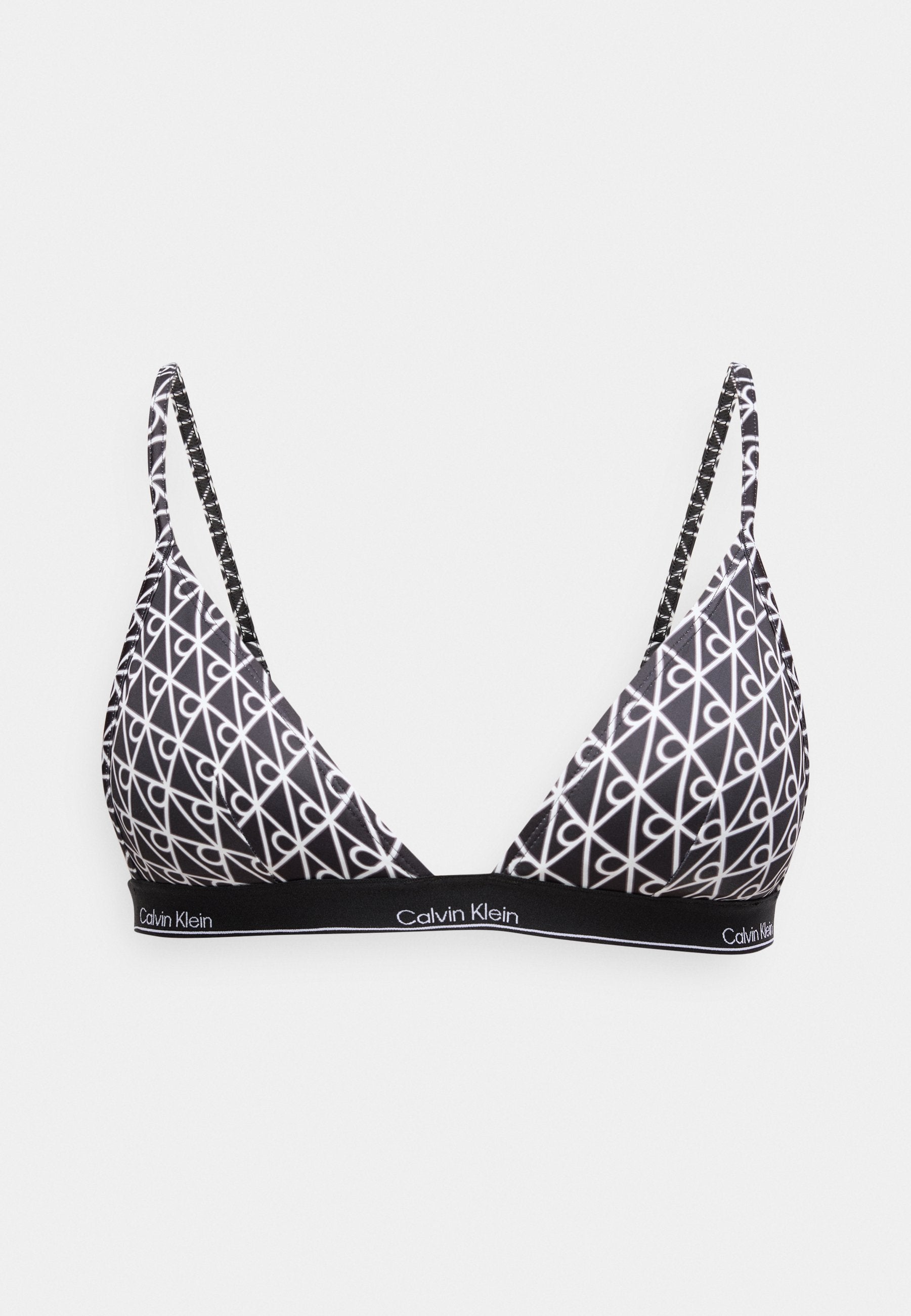 TRIANGLE ICON SWIM - Bikini top - black