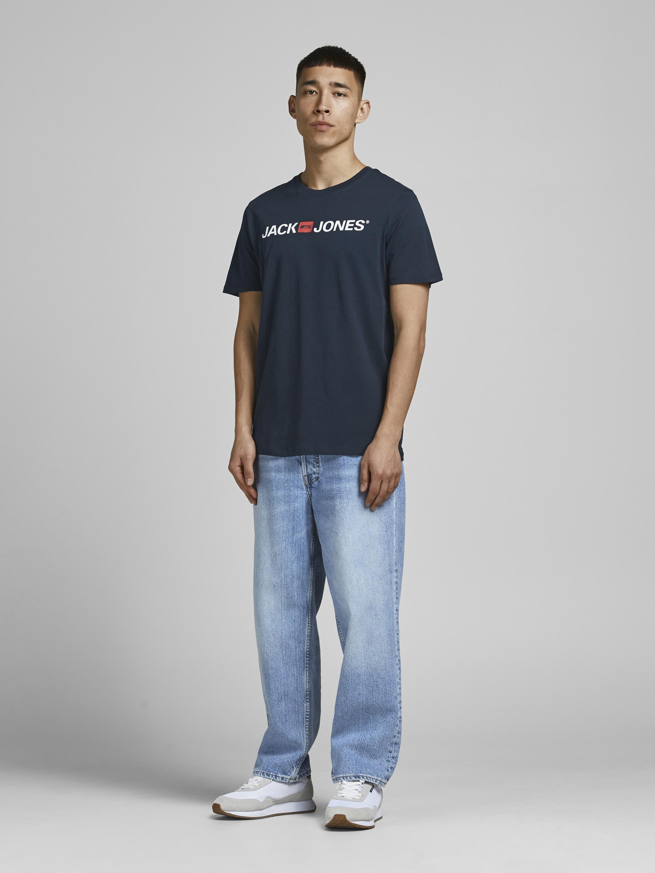 JJECORP LOGO TEE SS CREW NECK NOOS - Print T-shirt - navy blazer