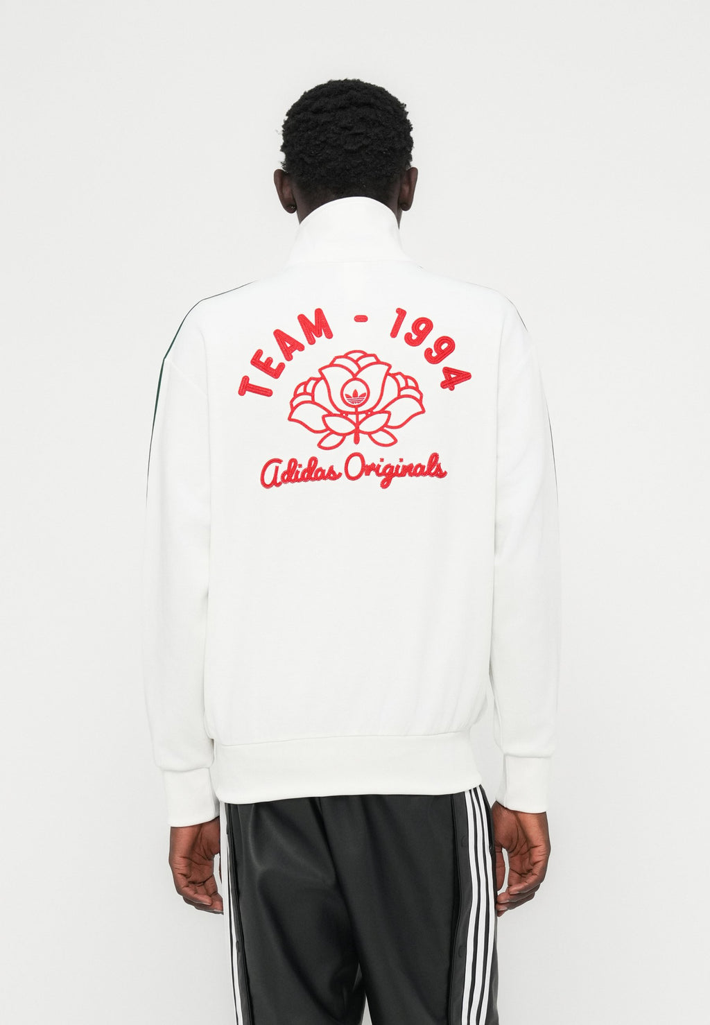 TRACK - Fermuarlı sweatshirt - kirli beyaz/üniversite yeşili