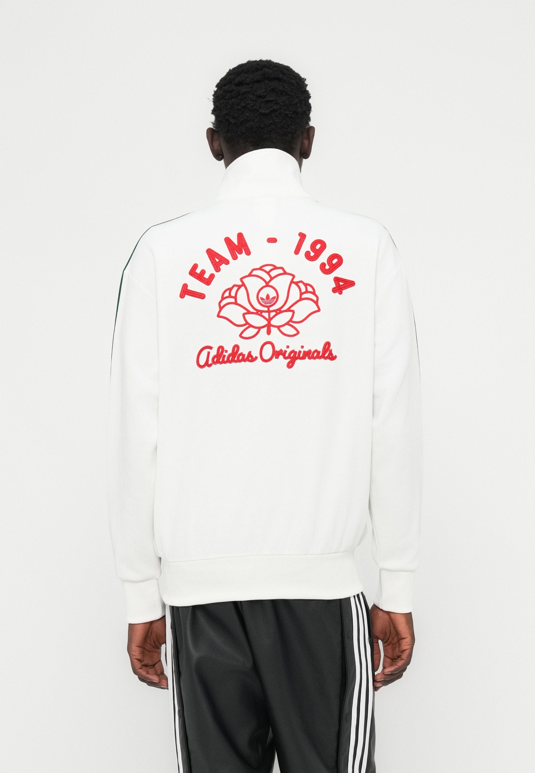 TRACK - Fermuarlı sweatshirt - kirli beyaz/üniversite yeşili