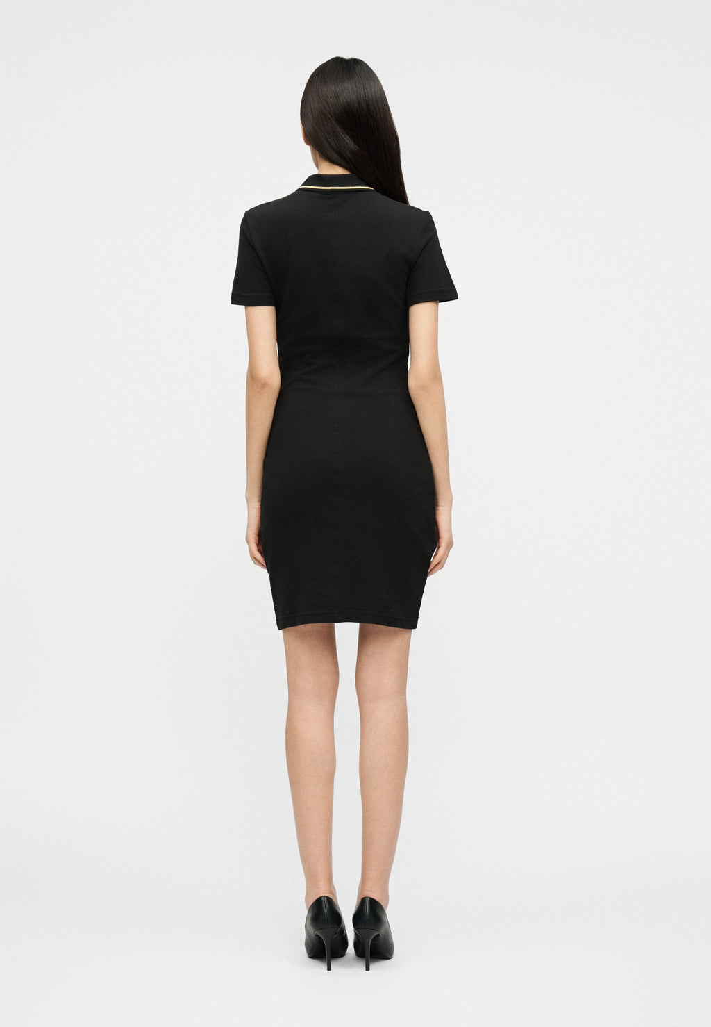 EMBLEM - Shirt dress - black/gold-colored