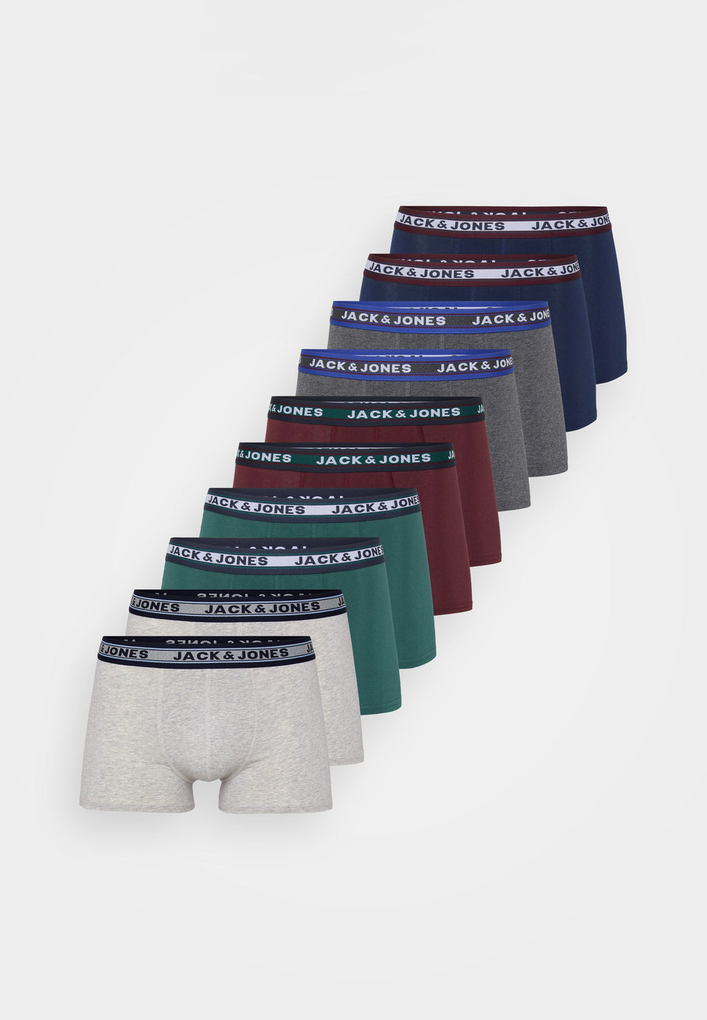 JACSOLID  10 PACKS - Trunks - grey/dark blue/green/bordeaux