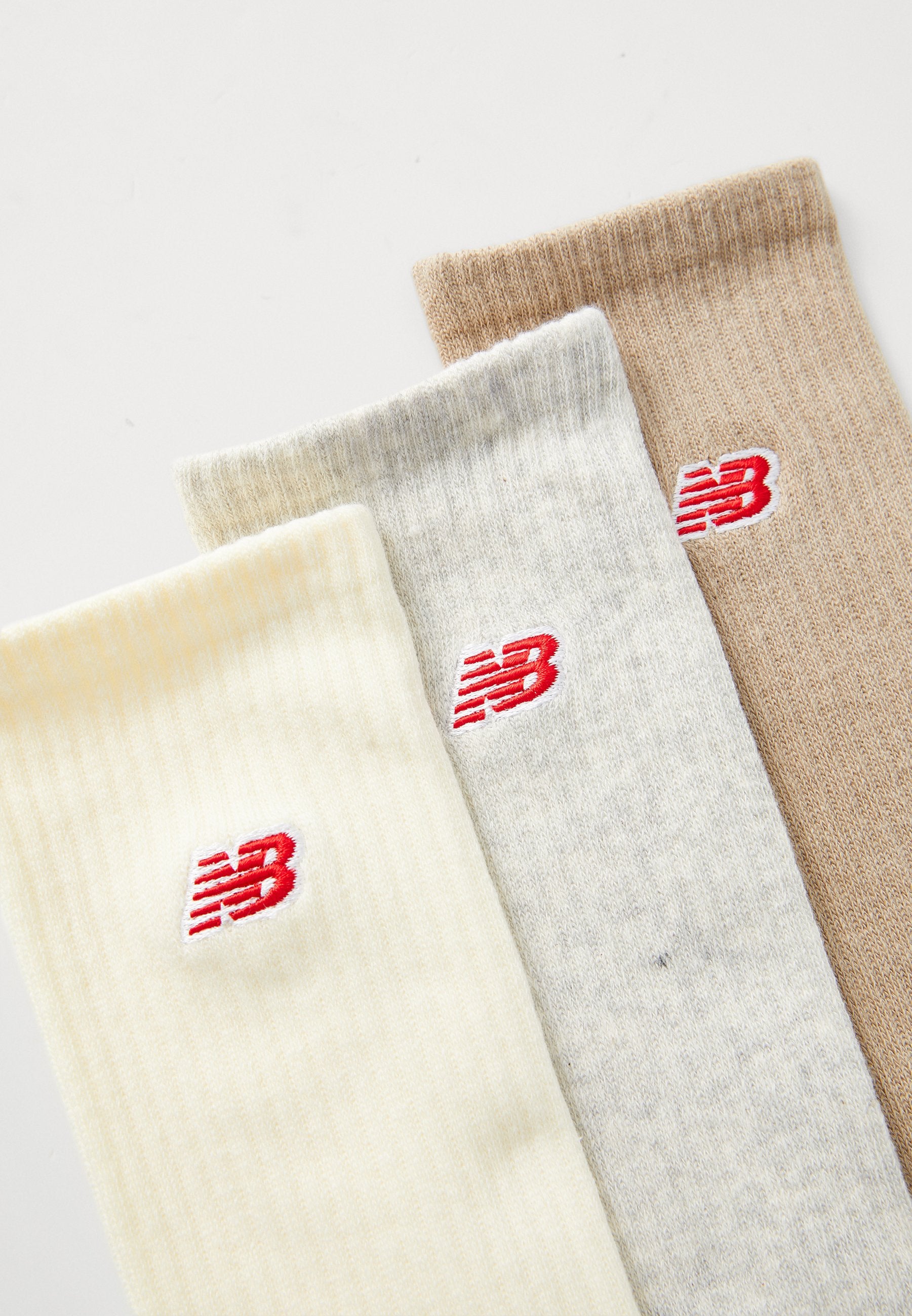PATCH LOGO CREW UNISEX 3 PACK - Socks - beige/white/light grey