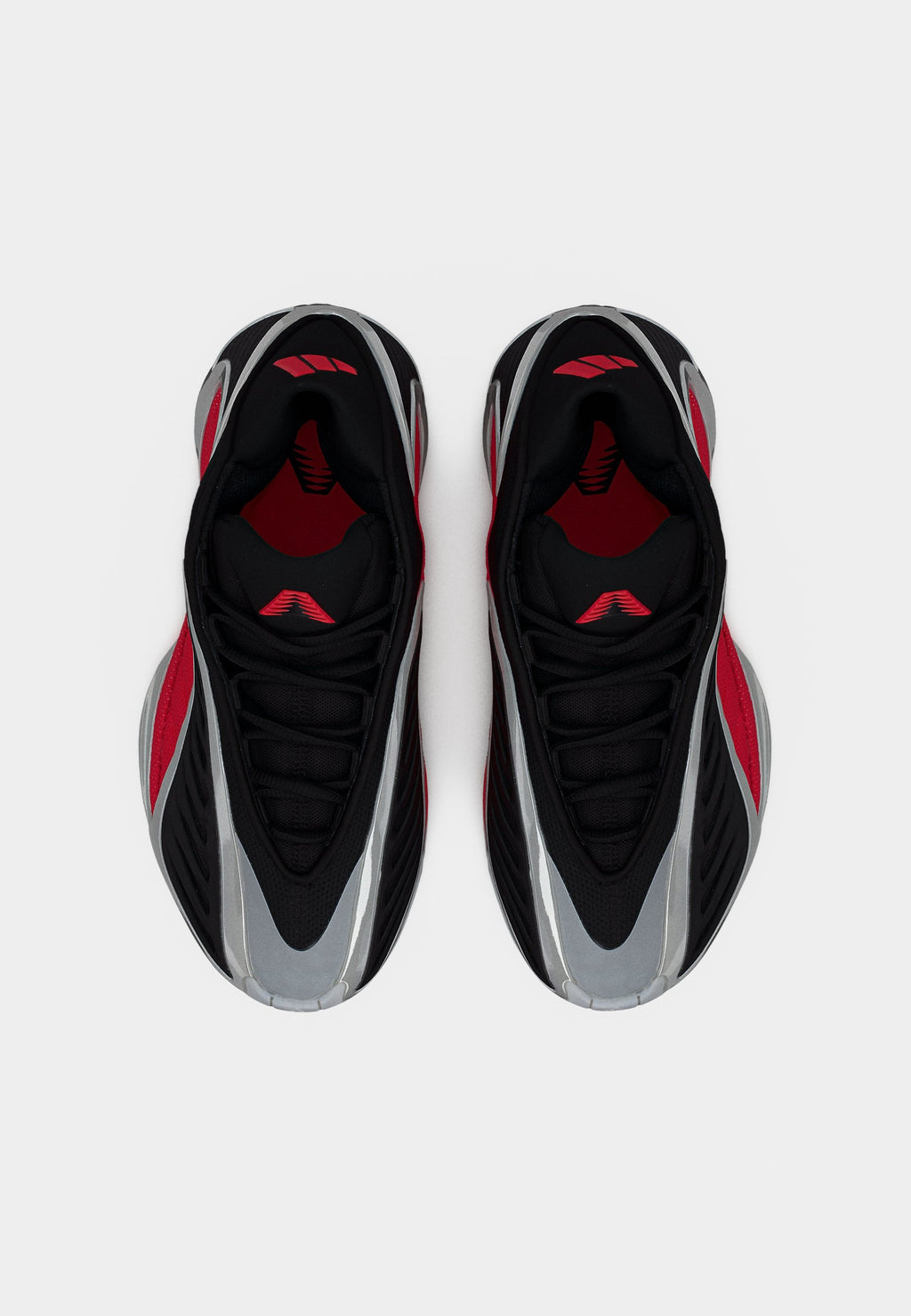 ANTHONY EDWARDS 2 UNISEX - Basketball shoes - silver-coloured metallic/pure ruby/core black