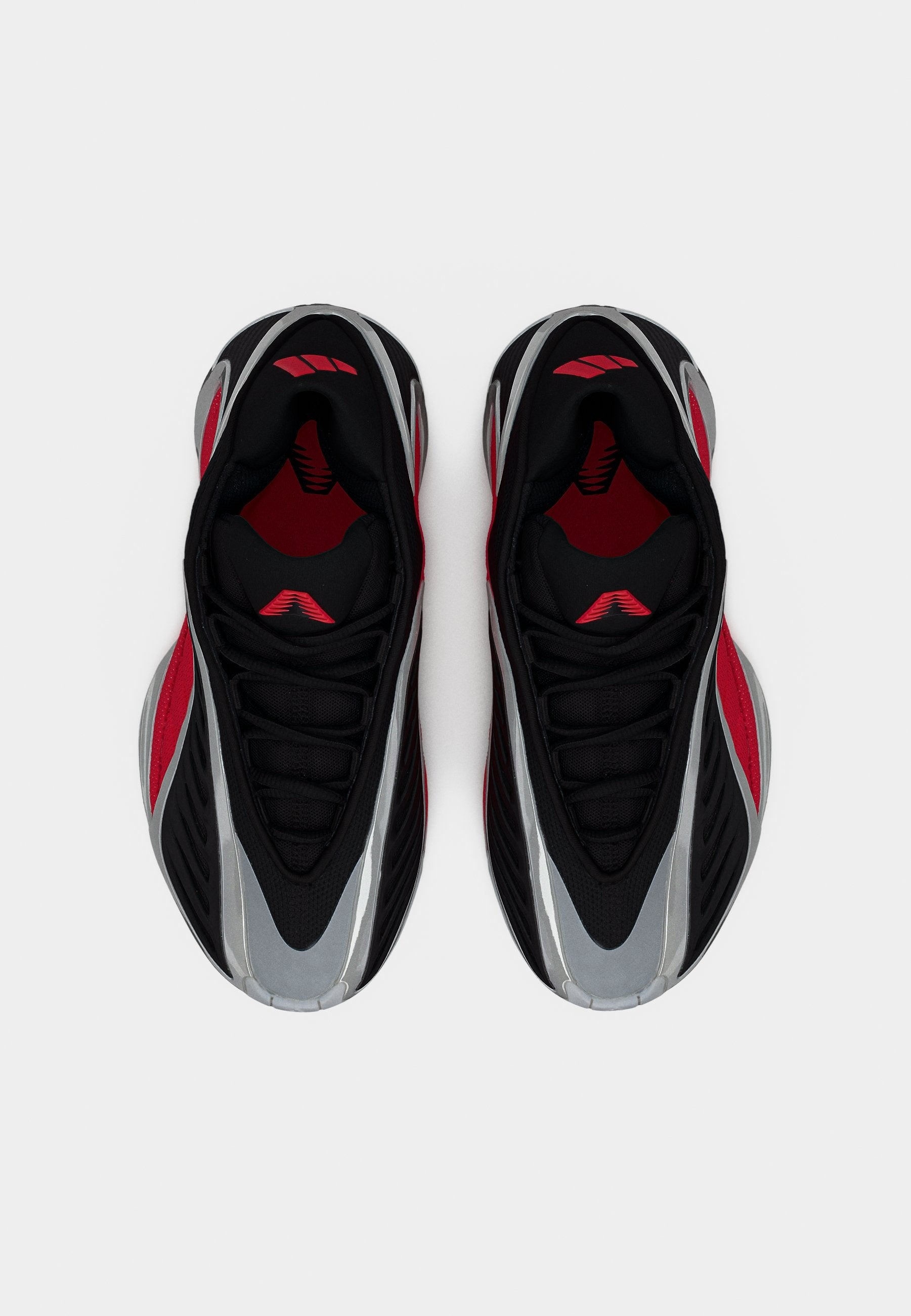ANTHONY EDWARDS 2 UNISEX - Basketball shoes - silver-coloured metallic/pure ruby/core black
