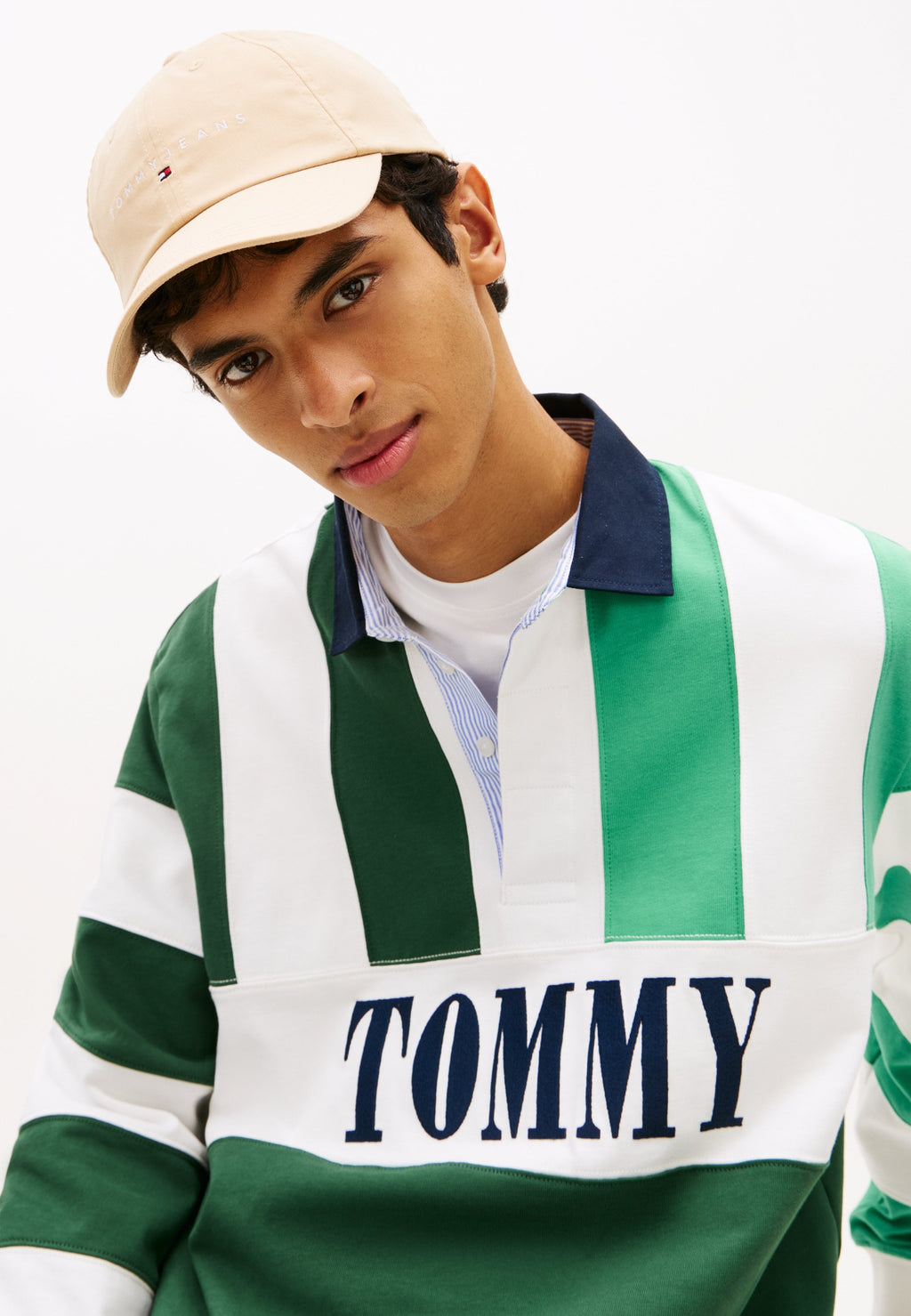 LINEAR LOGO EMBROIDERY BASEBALL CAP - Cap - trench