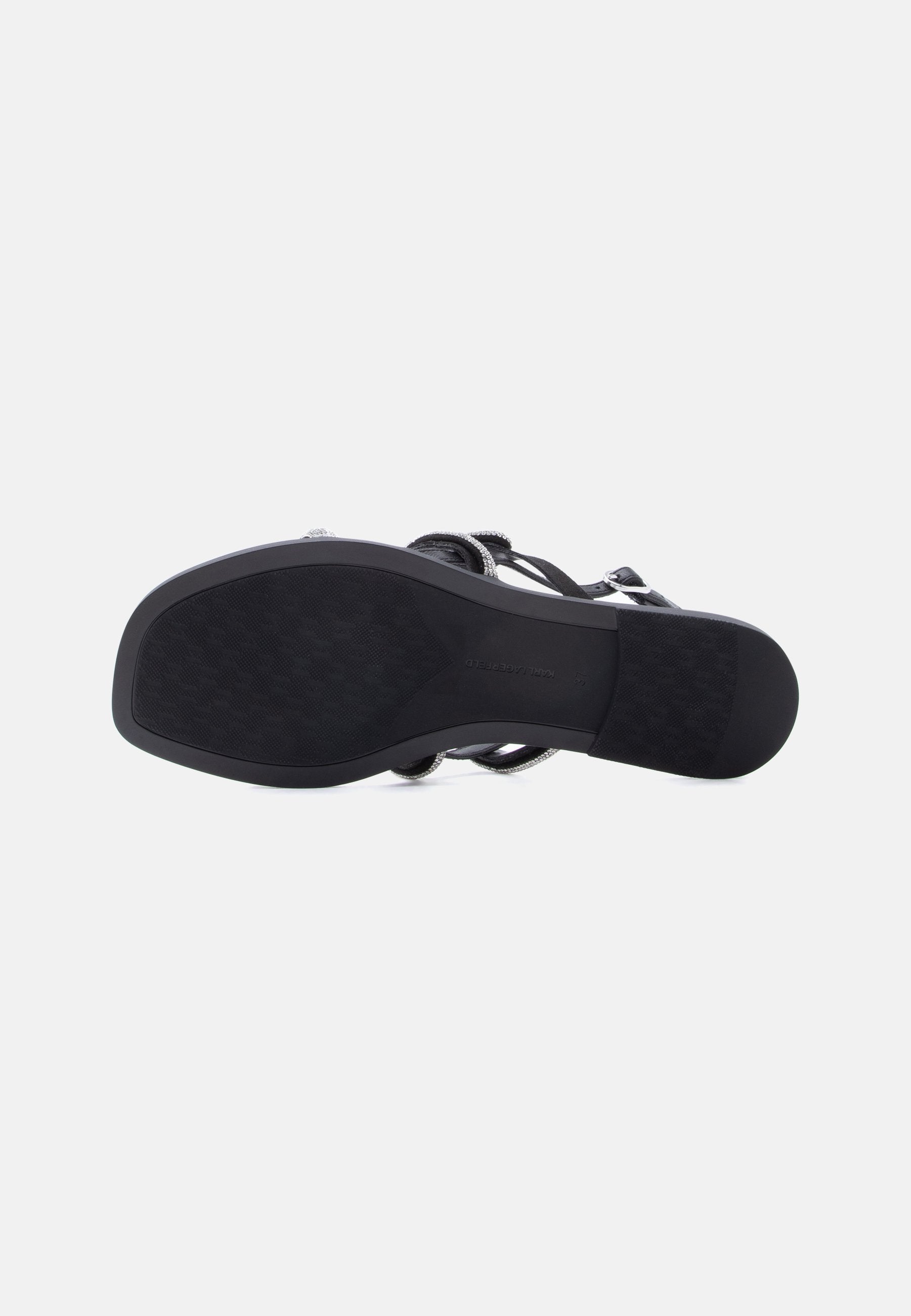 OLYMPIA II SIGNIA SLING - Sandals - glitter black/silver-coloured