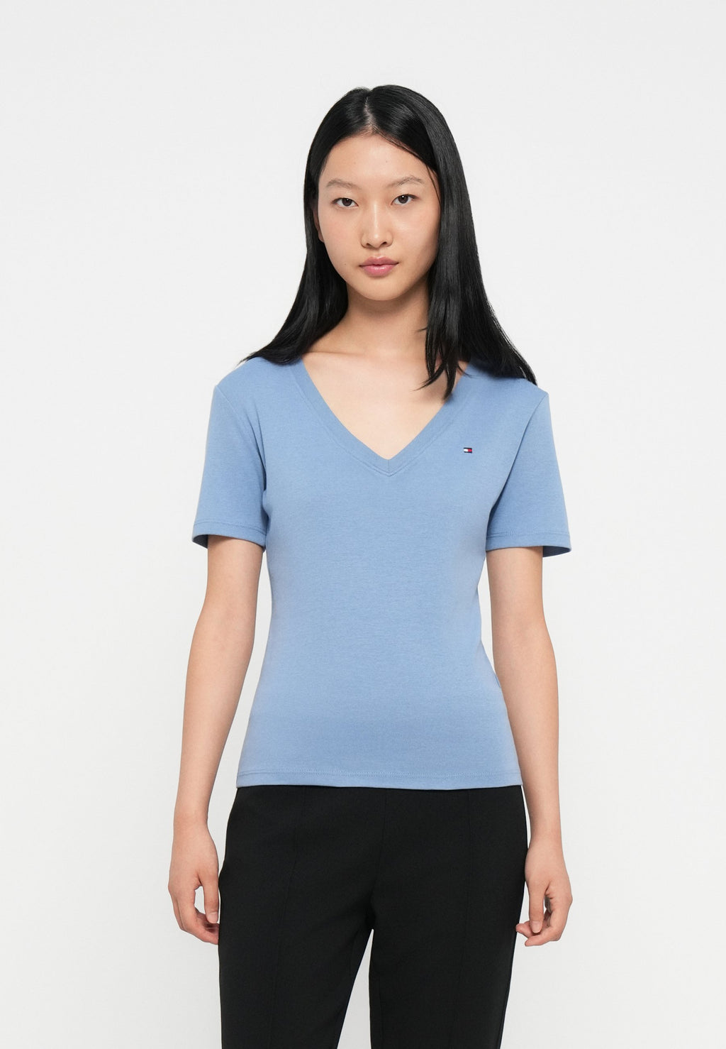 SLIM CODY V NECK - Basic T-shirt - clear water
