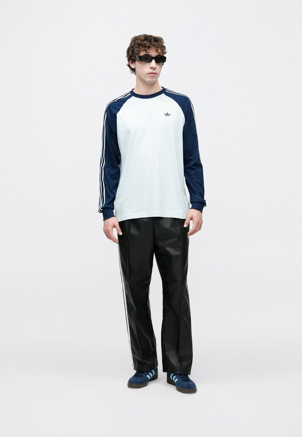 Long sleeved top - crystal sky/night indigo