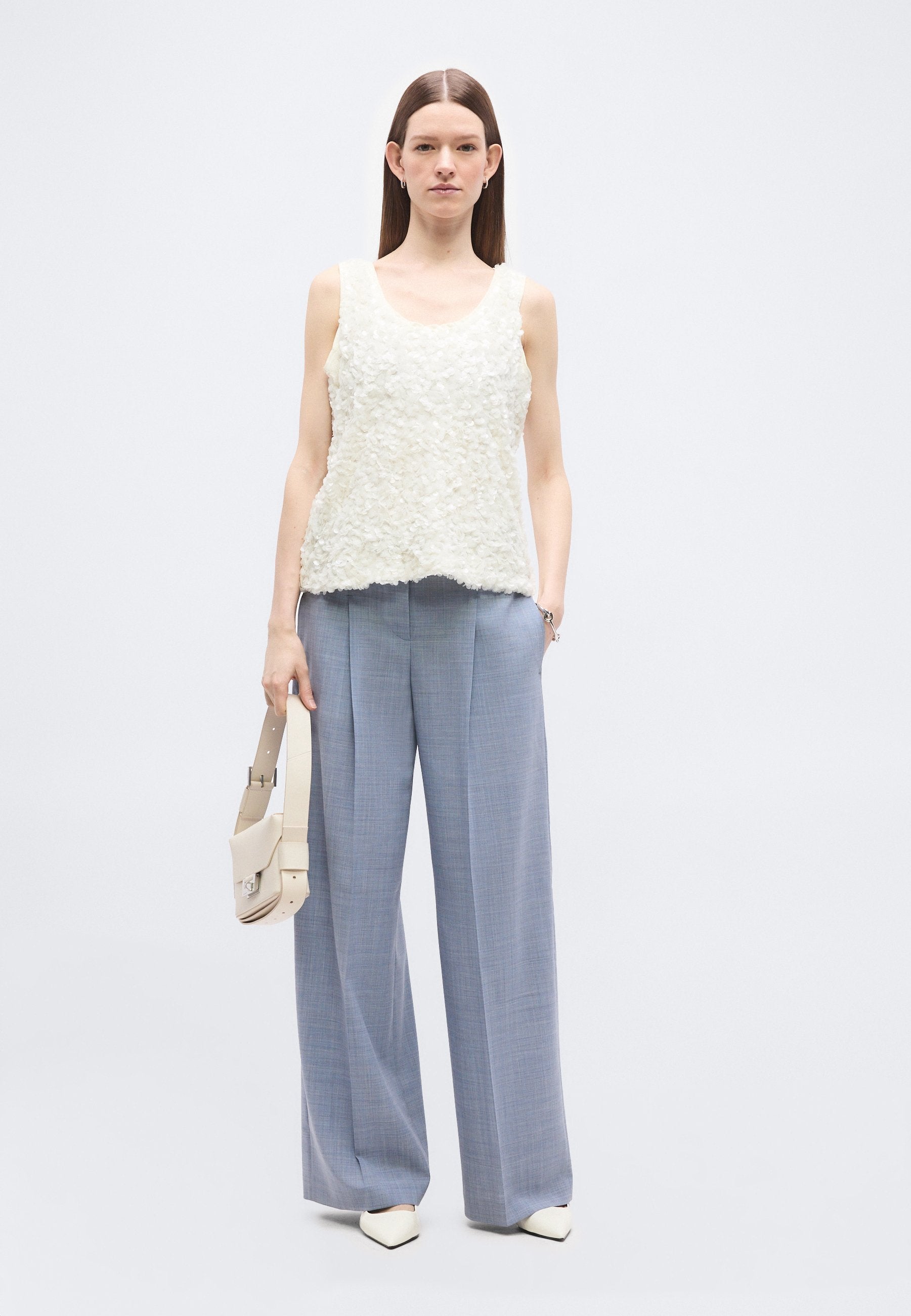 TIANA - Trousers - open blue