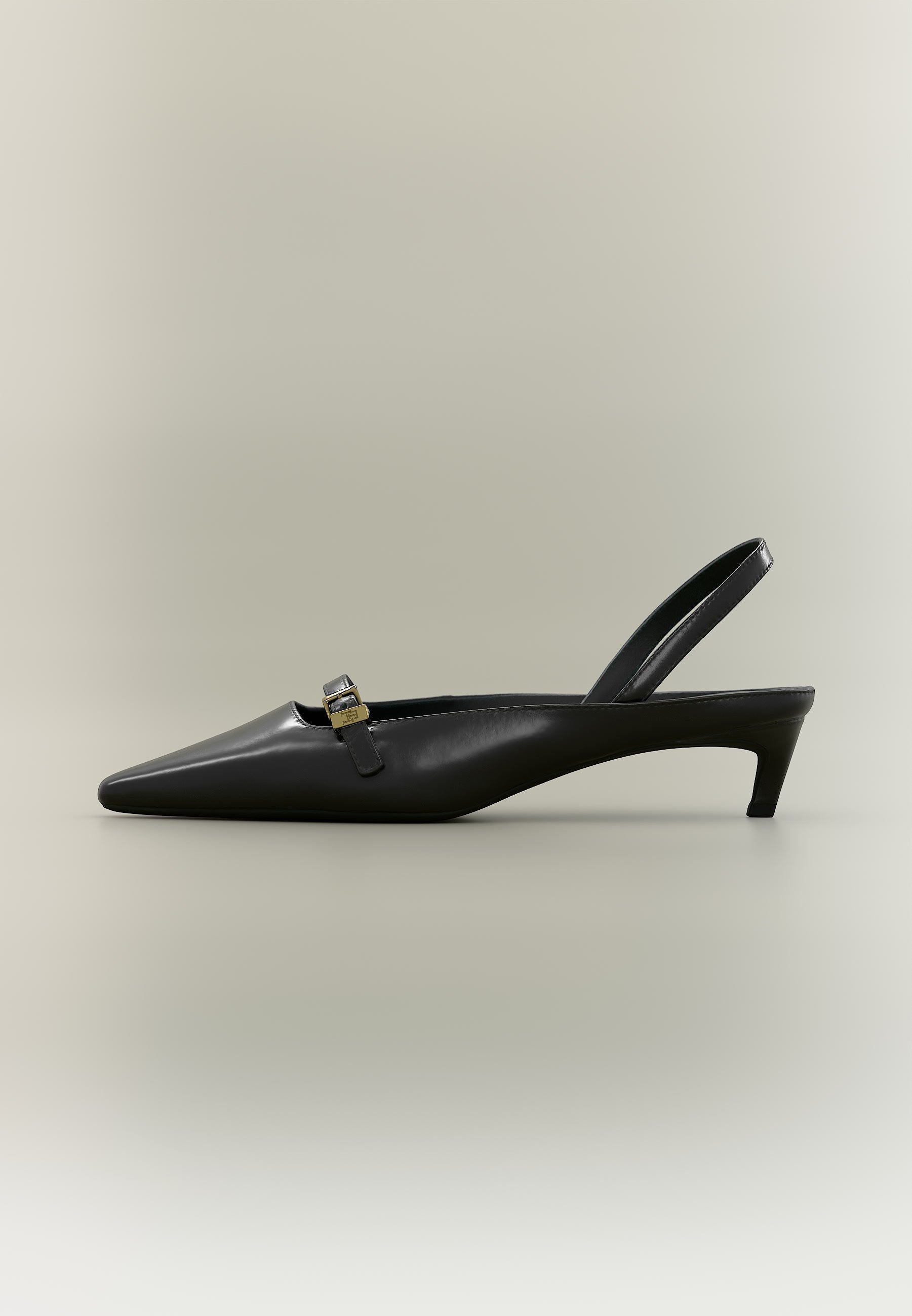 BUCKLE KITTEN SLINGBACK - Slingback ballet pumps - black