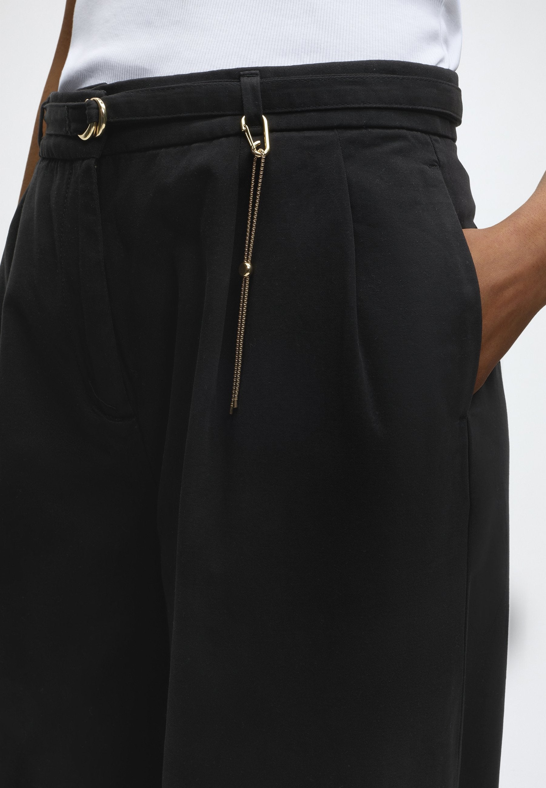 HENESA - Trousers - black