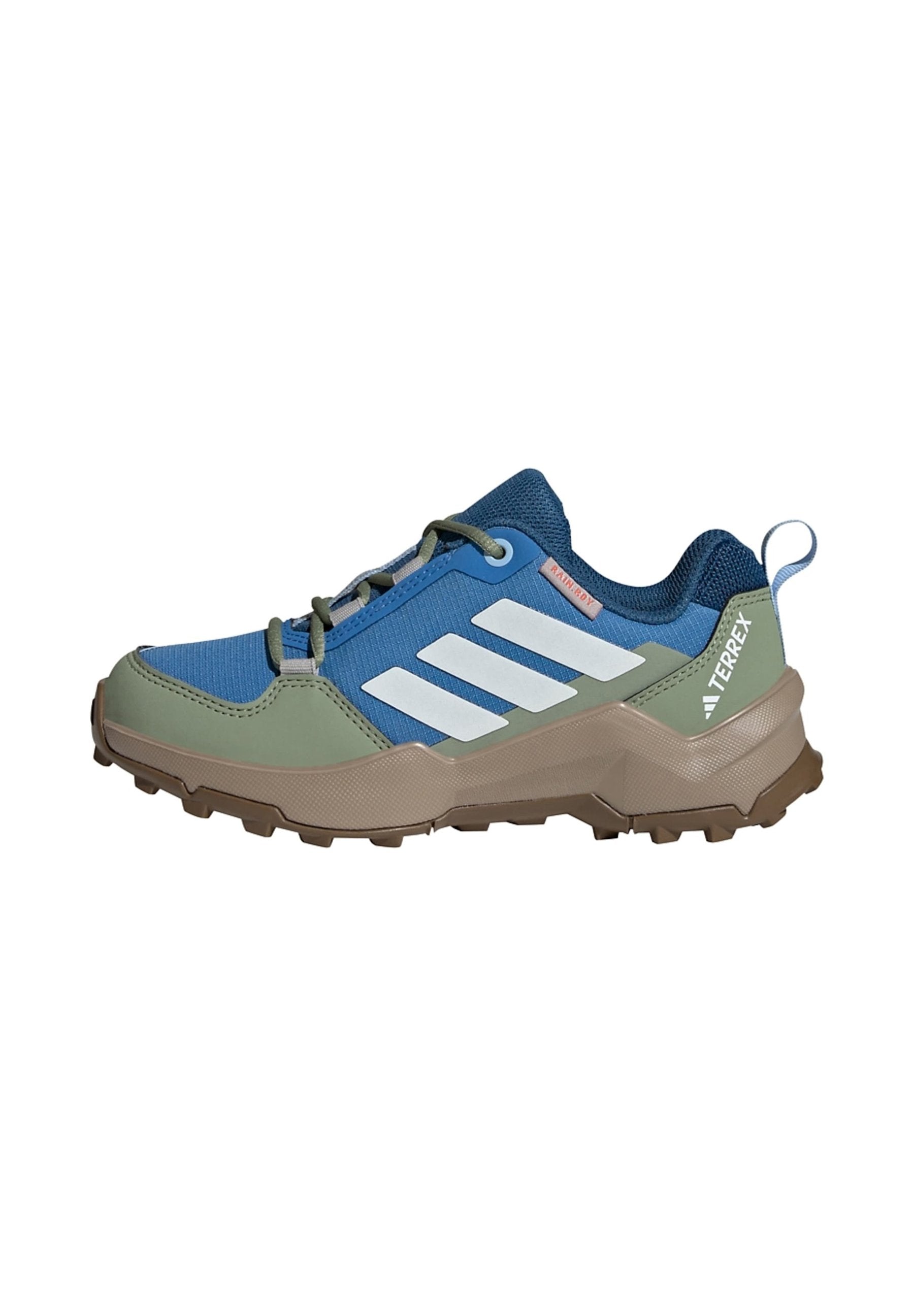 AX4R UNISEX - Hiking shoes - ray blue/off white/tent green
