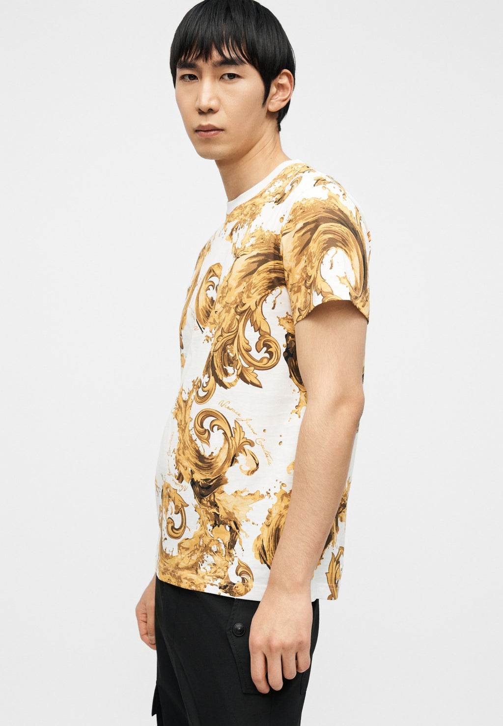PRINT - Print T-shirt - white/gold-coloured