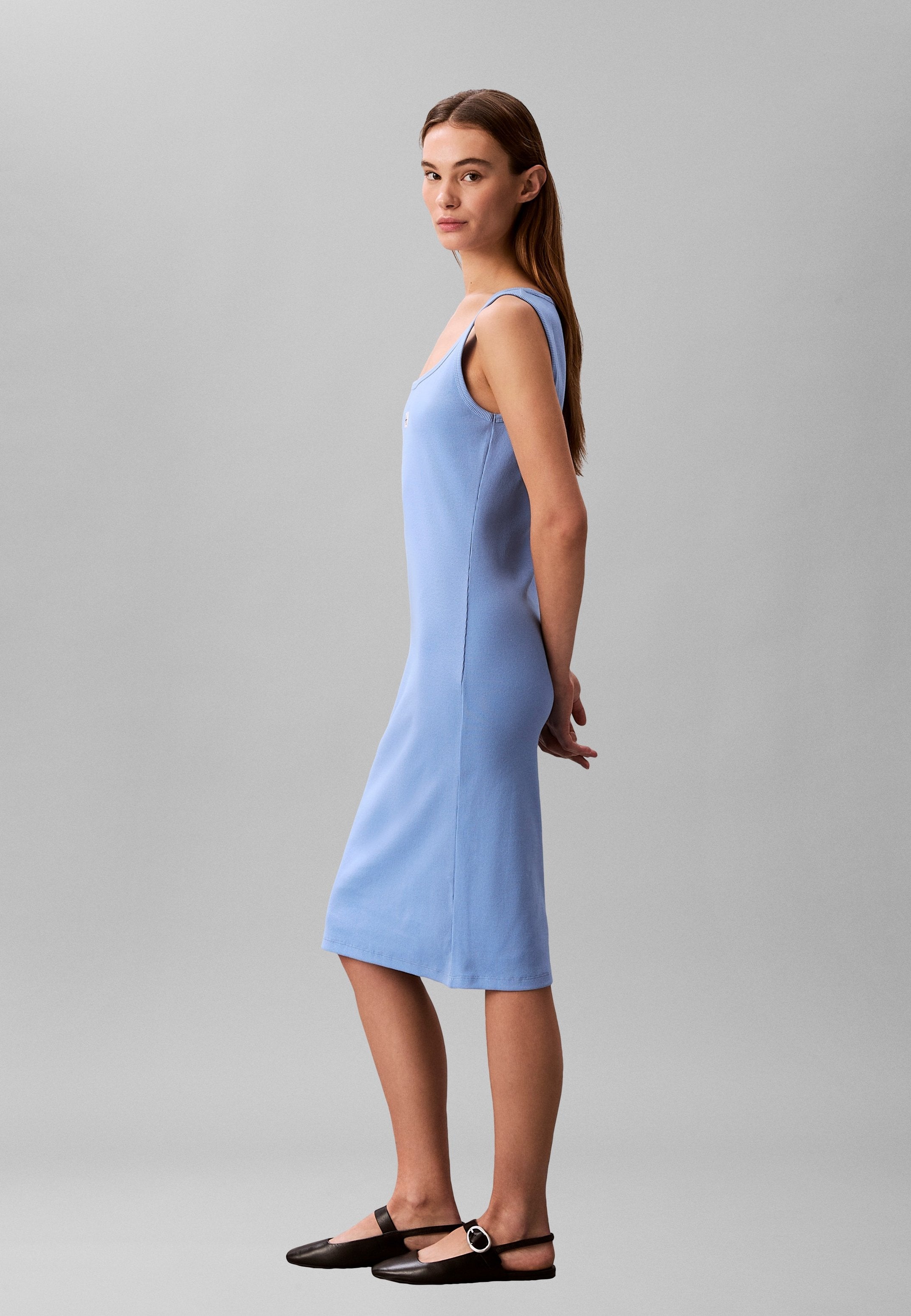 BABY LABEL SQUARE  - Jersey dress - blue descent