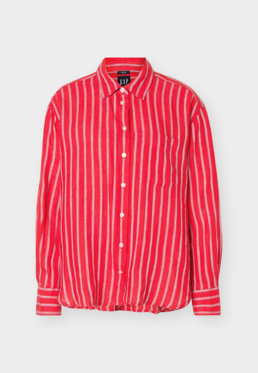 THE RELAXED SHIRT - Button-down blouse - red/white